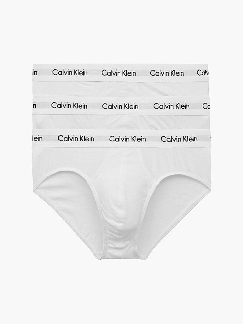 Calvin Klein Calvin Kleın Erkek Basic Calvin Klein İmzalı Bel Bantlı Beyaz Külot 0000U2661G-100