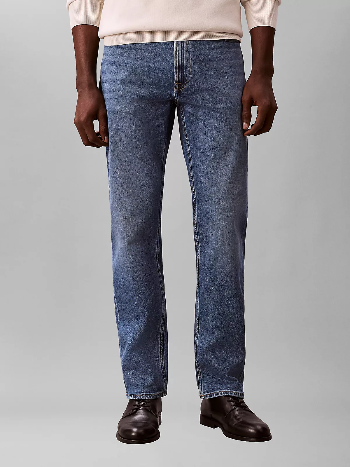 Calvin Klein Calvin Klein Erkek Denim Normal Belli Düz Model Günlük Kullanım Mavi Jeans LV04RF940G-3YF