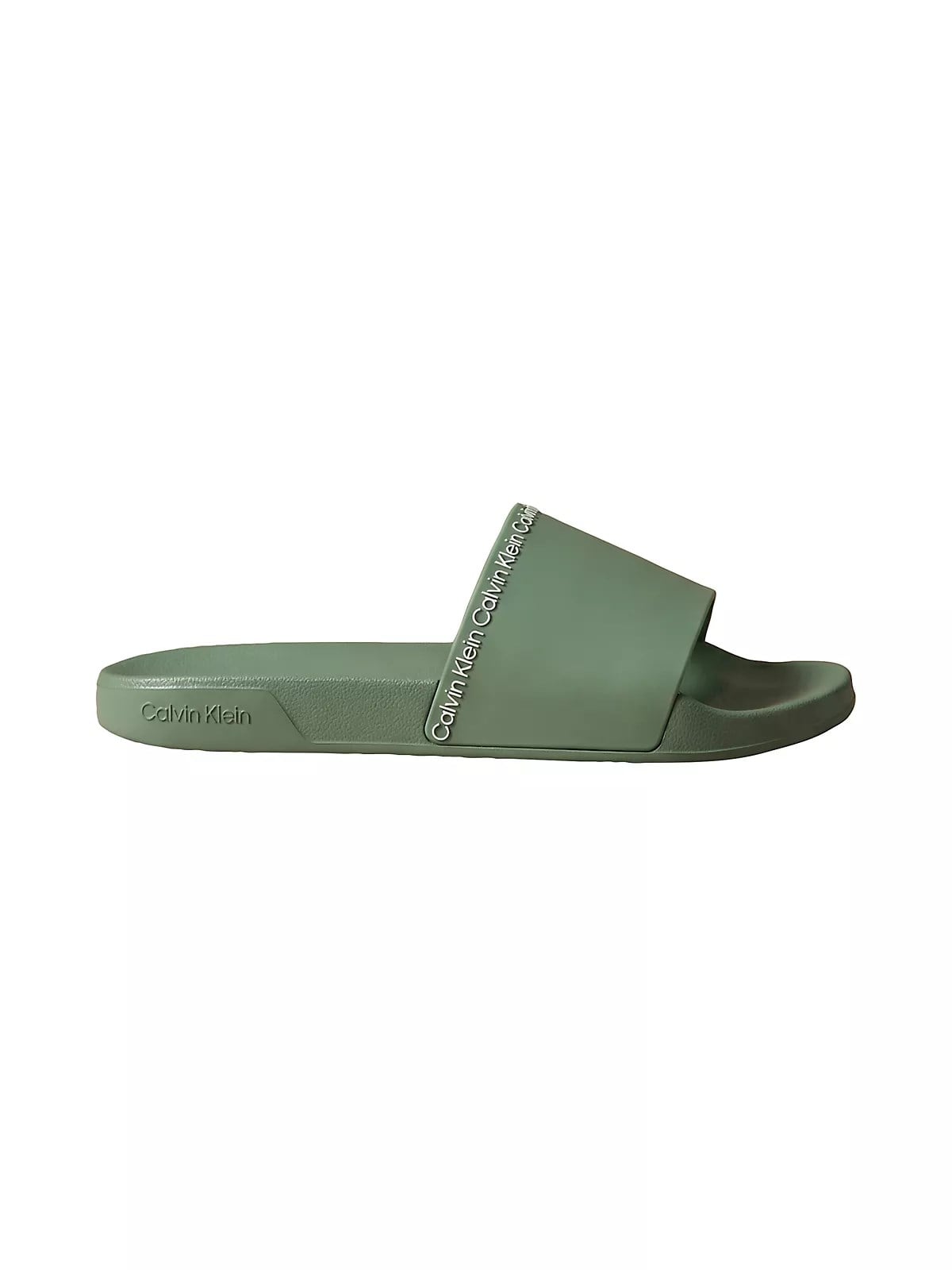 Calvin Klein Calvin Klein Erkek Deri Rahat Taban Günlük Kullanım Yeşil Terlik HM0HM02108-LKG