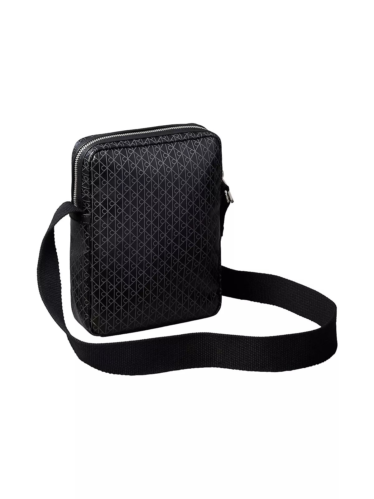 Calvin Klein Calvin Klein Erkek Fermuarlı Ön Bölmeli Monogram Logo Detaylı Siyah Omuz Çantası LV04D3334G-UB1