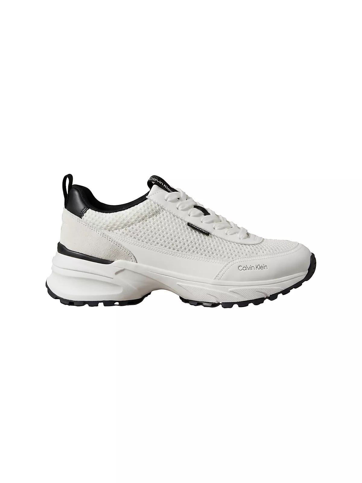 Calvin Klein Calvin Klein Erkek Kalın Topuk Deri Bağcıklı Rahat Taban Beyaz Sneaker HM0HM02240-01W