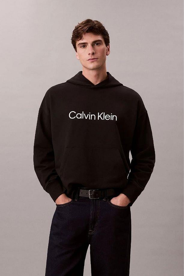 Calvin Klein Calvin Klein Erkek Kapşonlu Yaka Uzun Kol Pamuklu Regular Fit Siyah Sweatshirt LV14LD229G-UB1