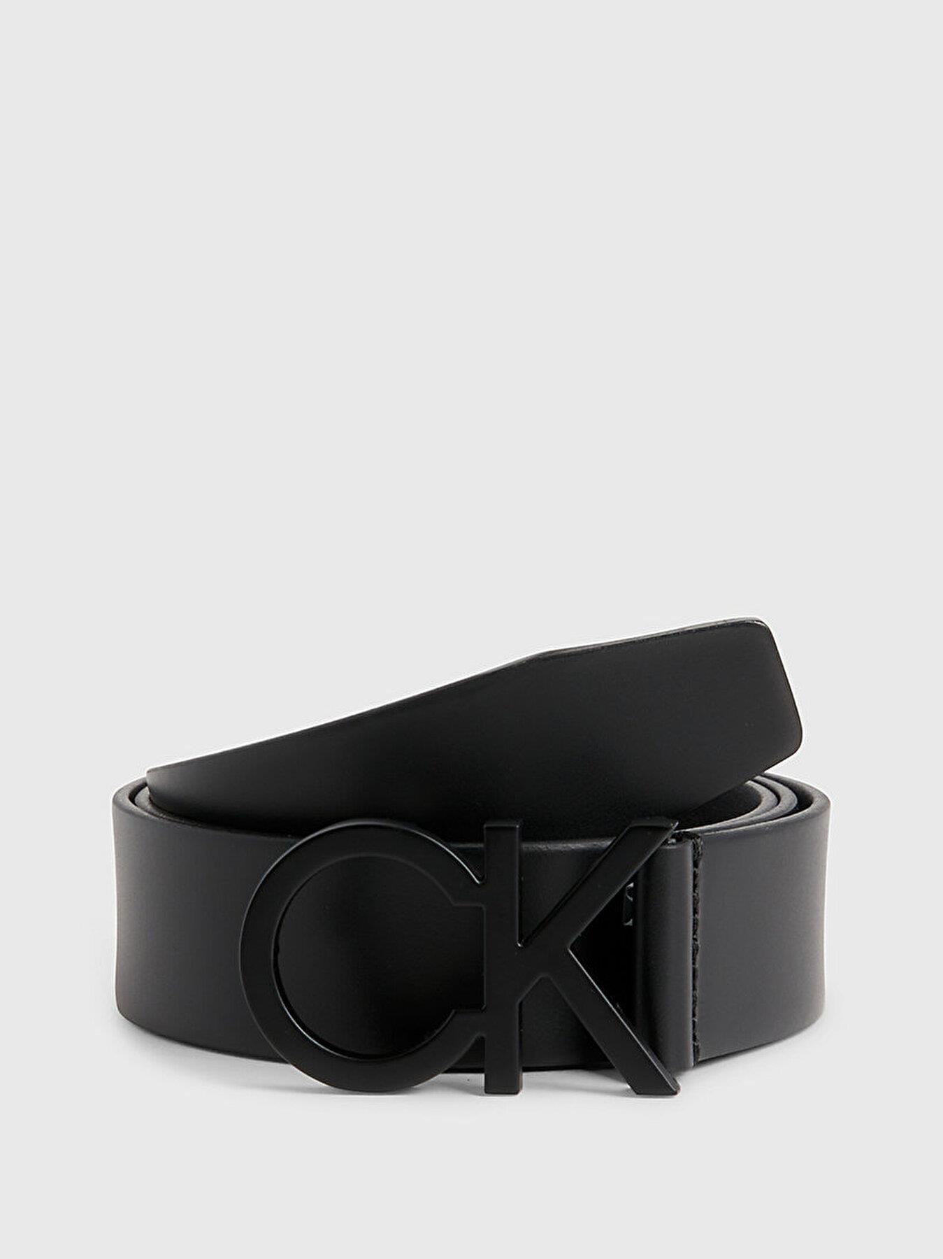 Calvin Klein Calvin Kleın Erkek Logo Detaylı Metal Tokalı Ayarlanabilir Siyah Kemer K50K505792-BAX