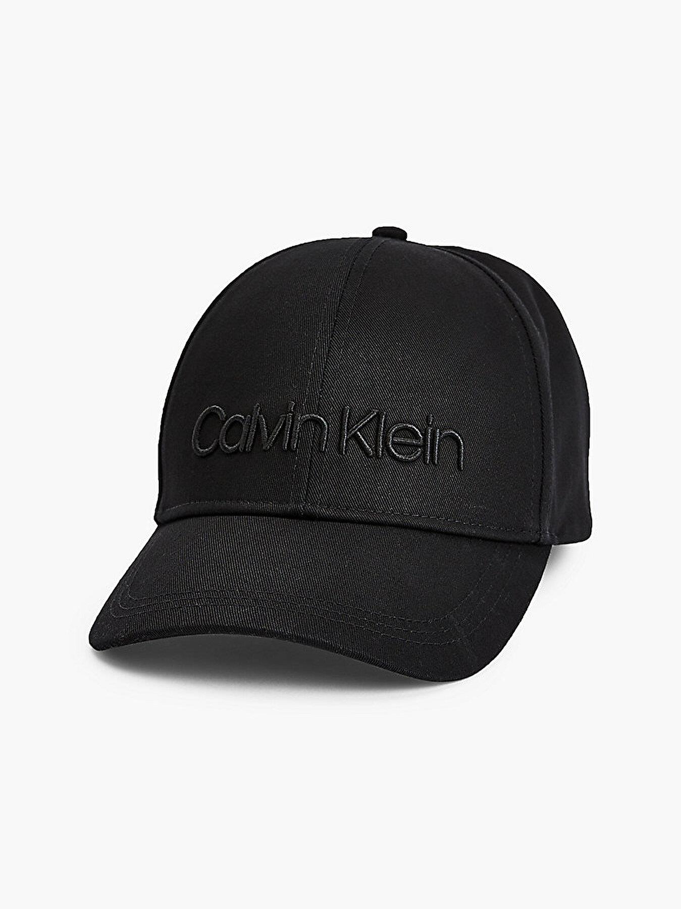 Calvin Klein Calvin Kleın Erkek Logolu Dokuma Kumaş Normal Kalıp Siyah Şapka K50K505737-BAX