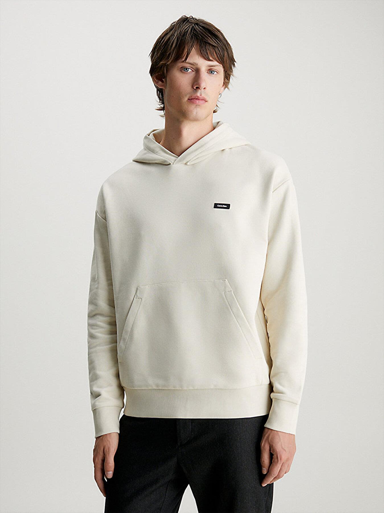 Calvin Klein Calvin Kleın Erkek Marka Logolu Kapüşonlu Uzun Kollu Rahat Günlük Turuncu Sweatshirt K10K110606-PB5