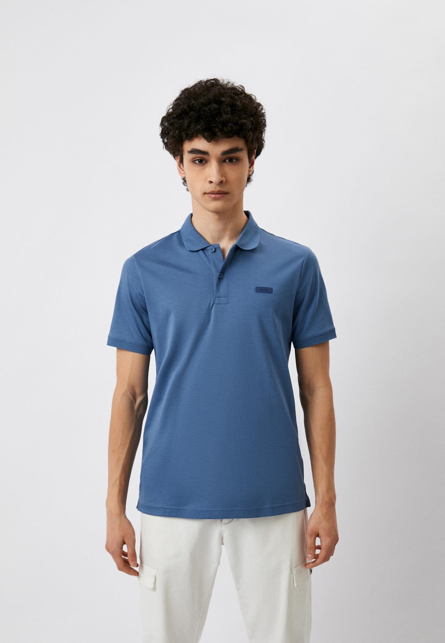 Calvin Klein Calvin Kleın Erkek Marka Logolu Polo Yakalı Organik Pamuklu Mavi2 Polo Yaka T-Shirt K10K111657-C4Q