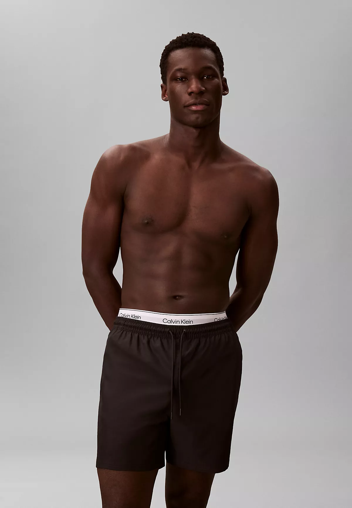 Calvin Klein Calvin Klein Erkek Normal Kesim Hızlı Kuruyan Kumaşlı Siyah Deniz Şortu LV00N61023-UB1