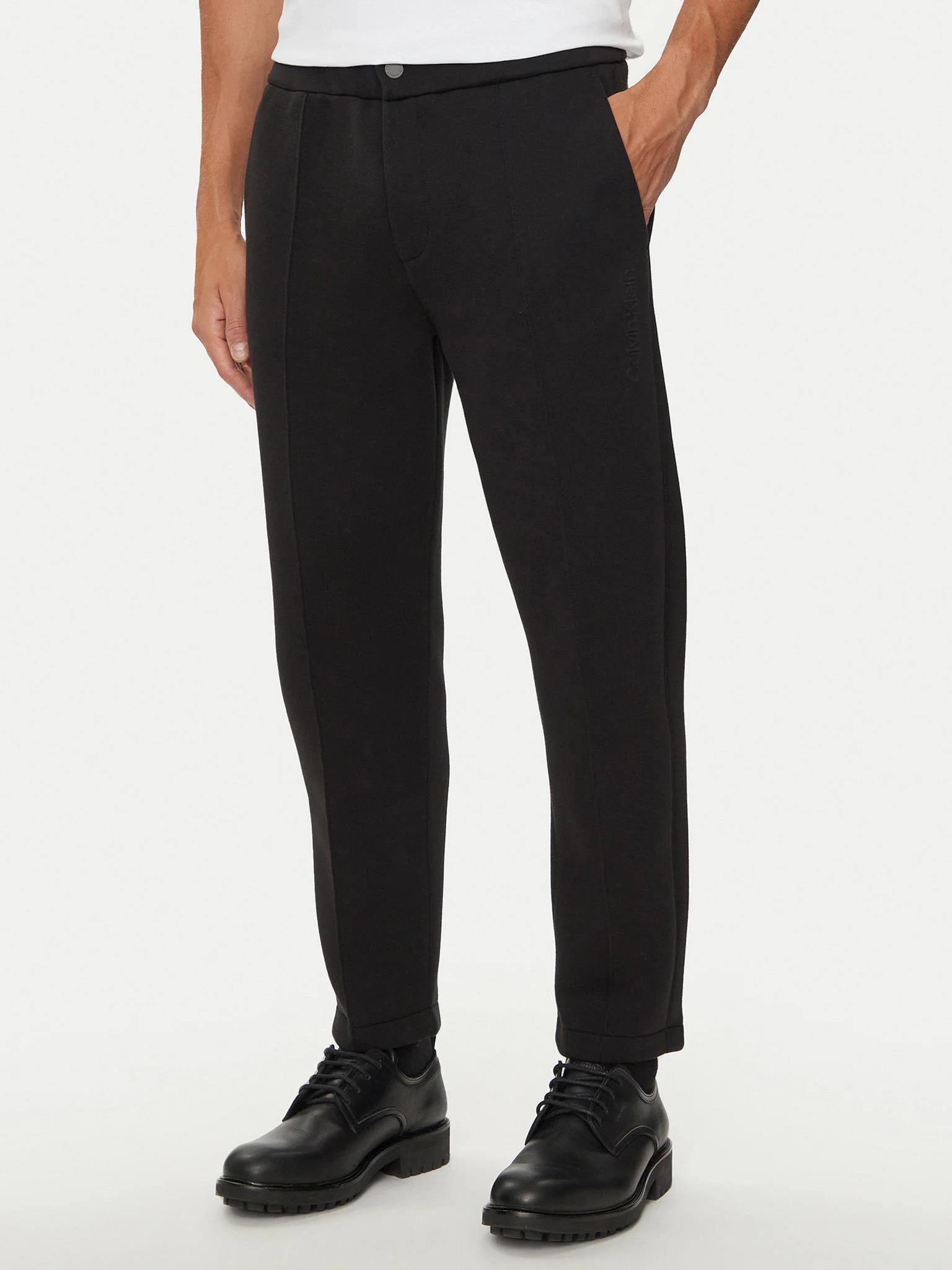 Calvin Klein Calvin Kleın Erkek Normal bel Boru Paça Günlük Kullanım Siyah Eşofman Altı K10K113661-BEH