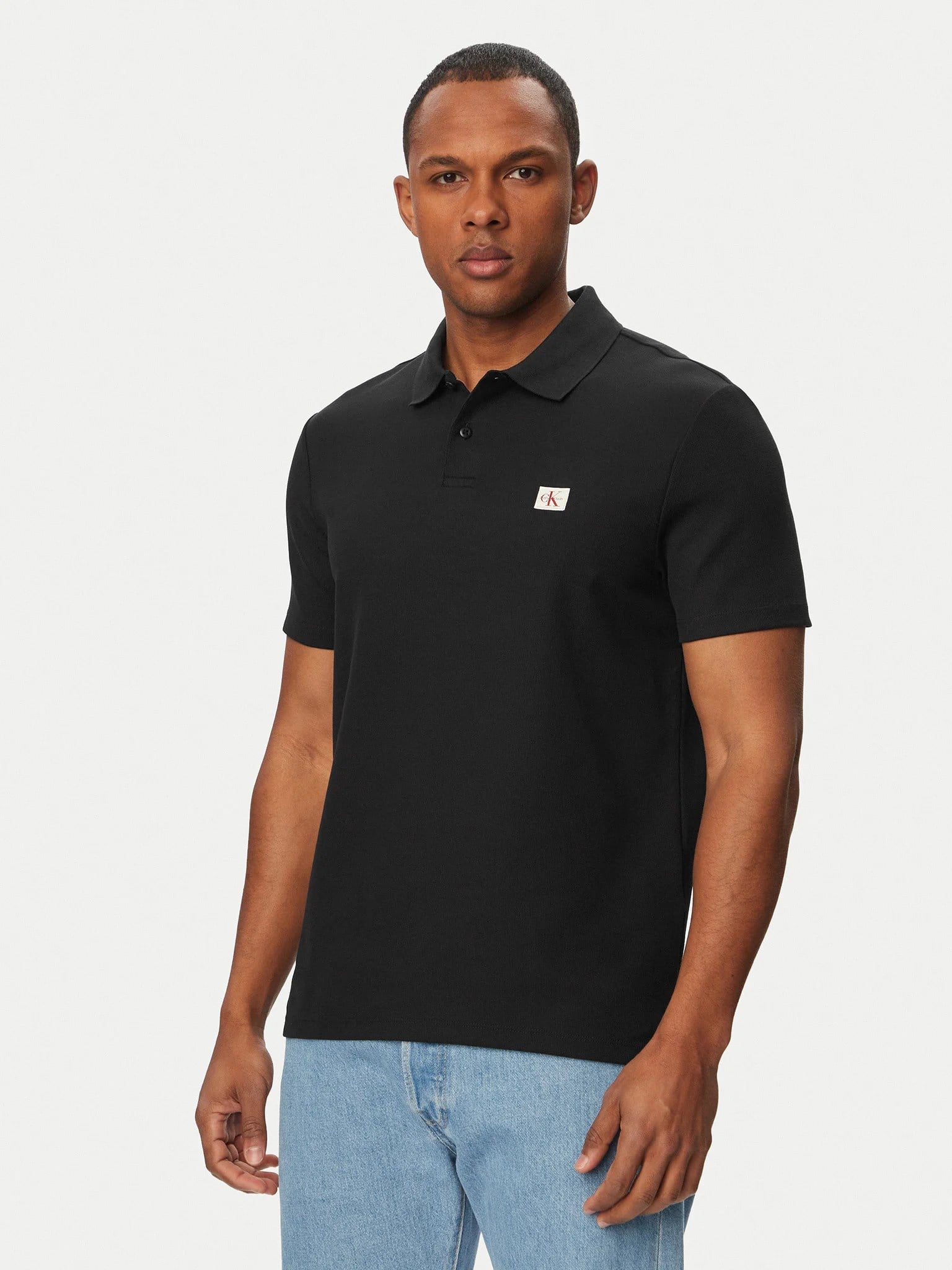 Calvin Klein Calvin Klein Erkek Normal Kesim Pamuk İçerikli Esnek Örme Kumaşlı Kısa Kollu Siyah T-Shirt LV04RG217G-UB1