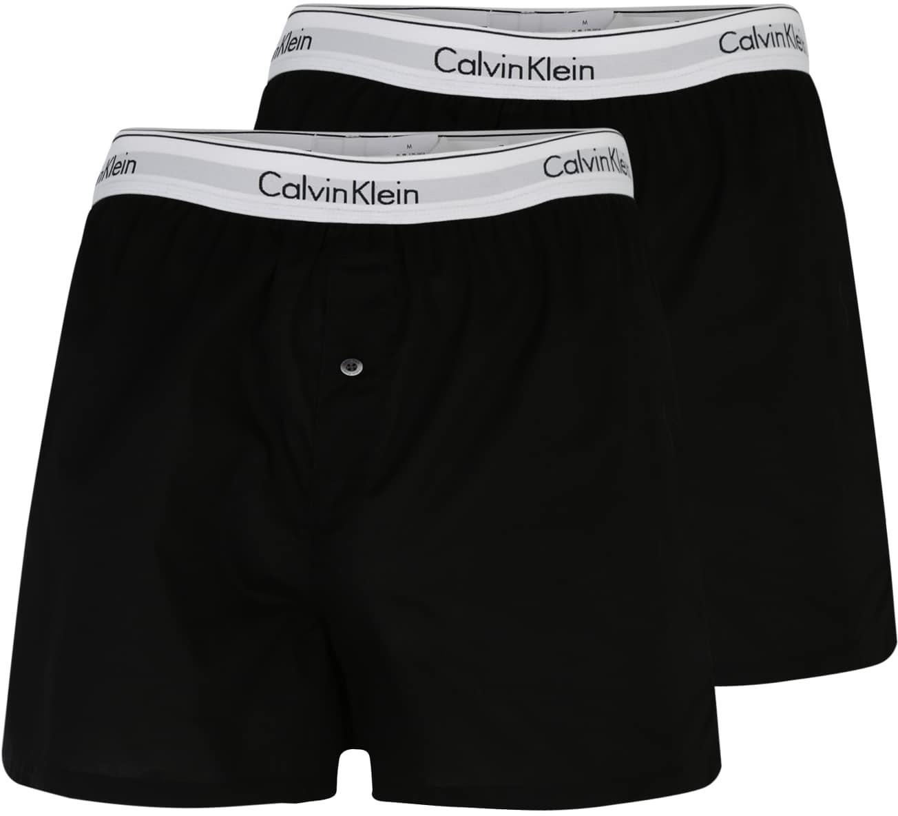 Calvin Klein Calvin Kleın Erkek Pamuklu Logolu Lastikli Normal Bel Siyah Boxer 000NB1396A-001