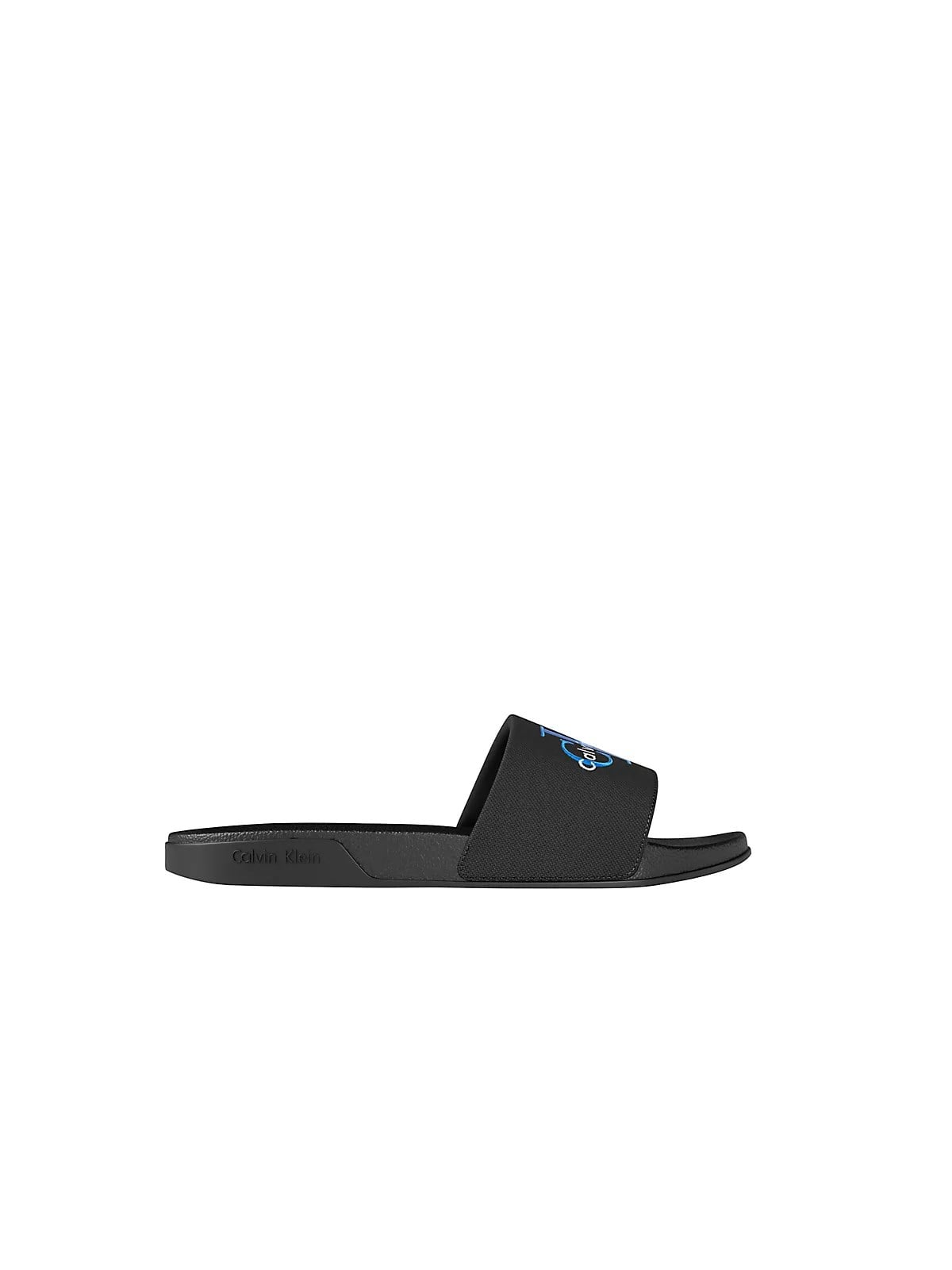 Calvin Klein Calvin Klein Erkek Rahat Taban Deri CK Desen Günlük Kullanım Siyah Terlik YM0YM01393-01I