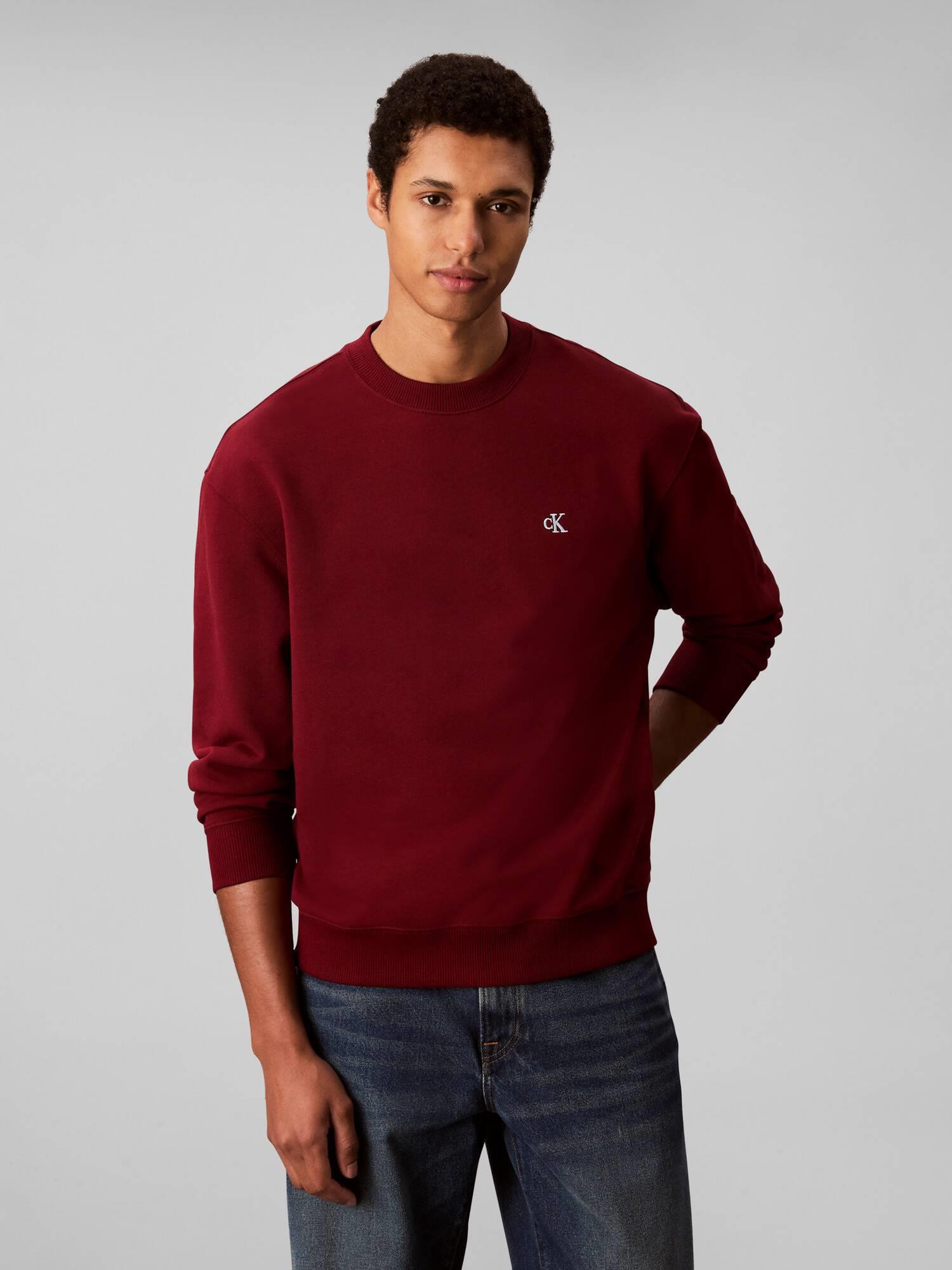 Calvin Klein Calvin Klein Erkek Regular Fit Pamuklu Bisiklet Yaka Uzun Kollu Kırmızı Sweatshirt LV04RC296G-WCV
