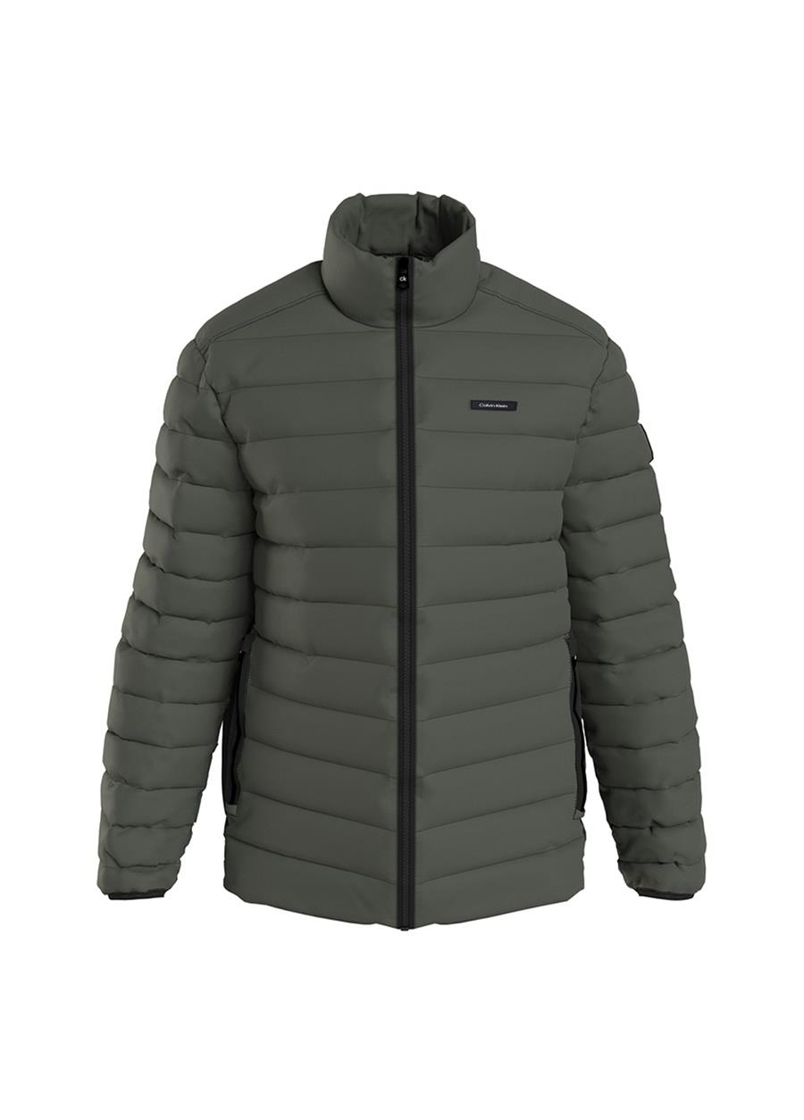 Calvin Klein Calvin Kleın Erkek Su Geçirmez Dik Yaka Şişme Yeşil Mont K10K108291-LLP