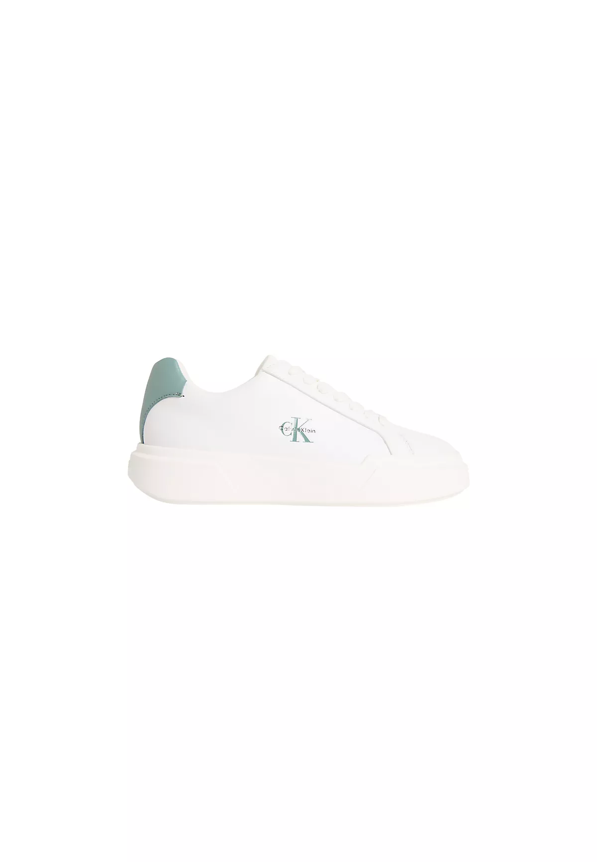 Calvin Klein Calvin Klein Kadın Bağcıklı Rahat Taban Logo Detaylı Deri Günlük Beyaz Sneaker YW0YW01947-05X