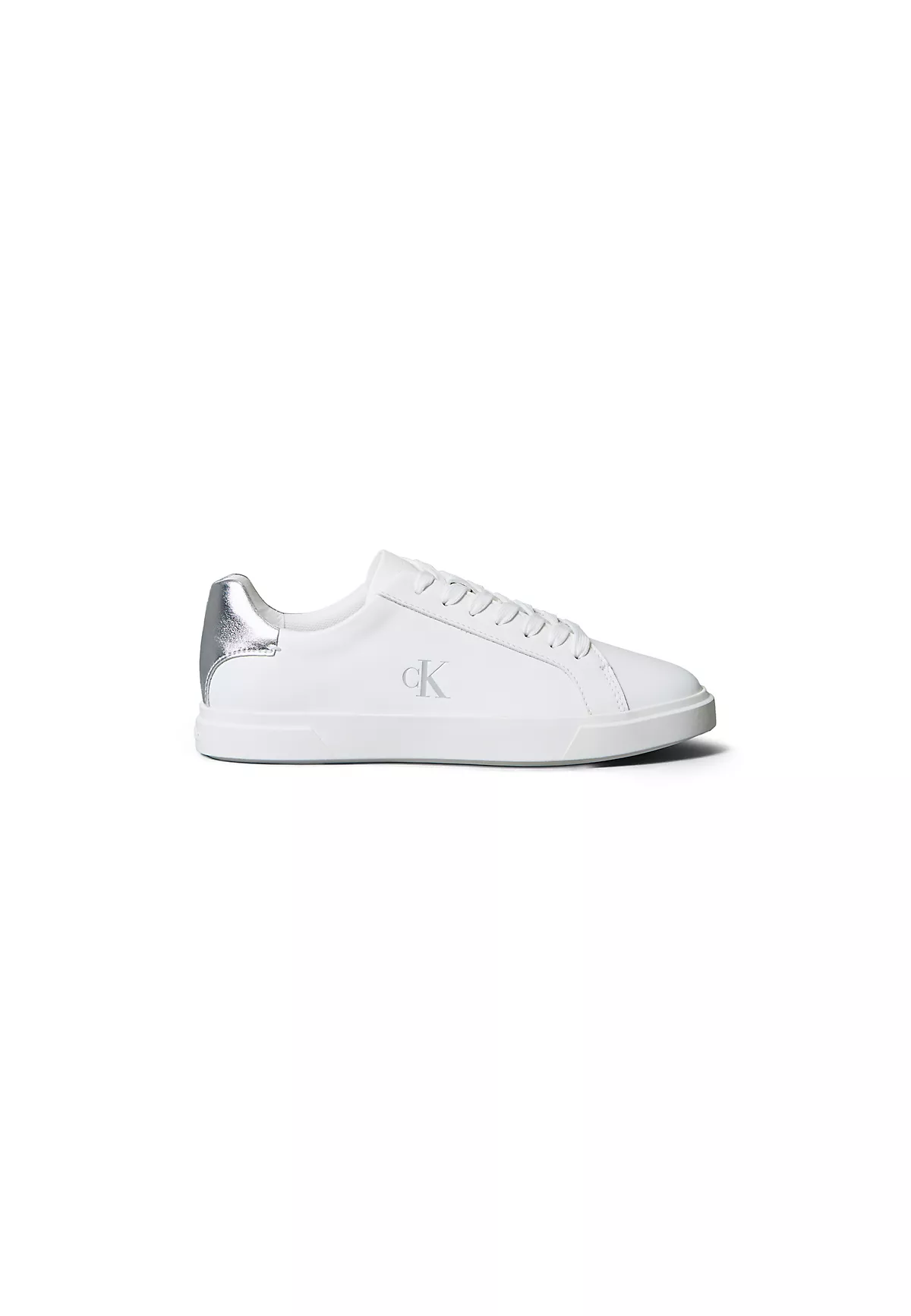 Calvin Klein Calvin Klein Kadın CK Logo Detaylı Düşük Bilekli Deri Beyaz Sneaker HW0HW02846-0K8