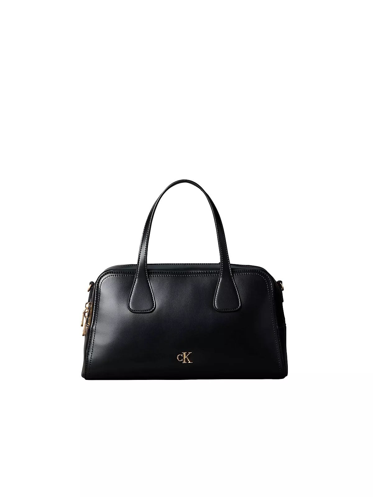 Calvin Klein Calvin Klein Kadın CK Logolu Çapraz Omuz Askılı Deri Fermuar Kapamalı Siyah Çanta LV04F3610G-UB1