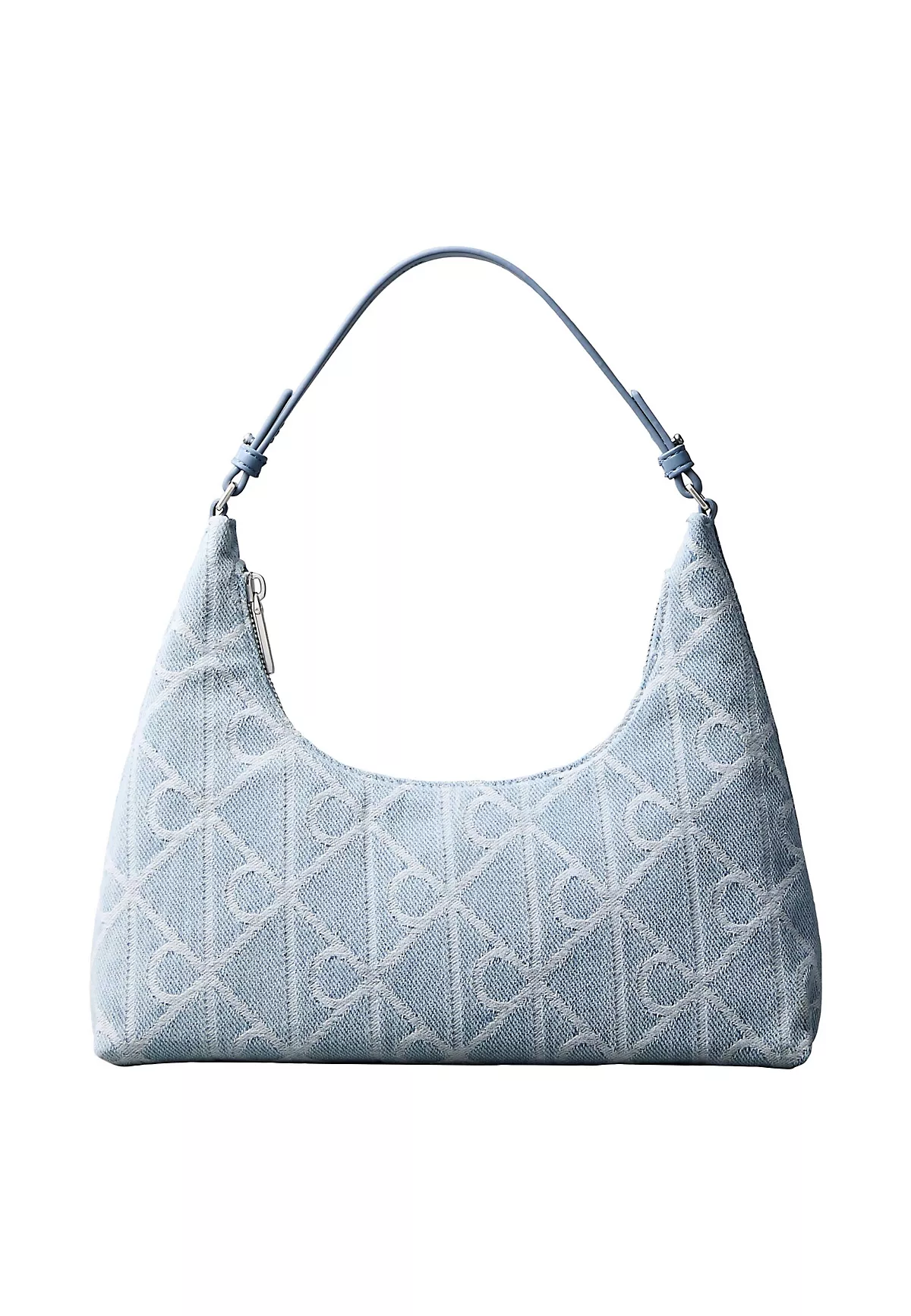 Calvin Klein Calvin Klein Kadın Denim Kumaş Kısa Kulp Ck Desen Mavi1 Omuz Çantası LV04F3431G-YBZ