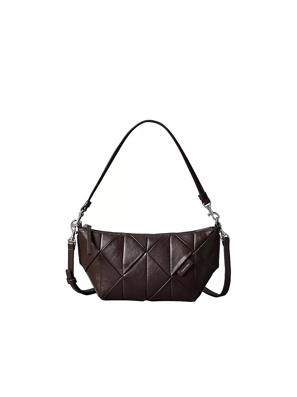 Calvin Klein Calvin Klein Kadın Fermuar Kapama Deri CK Desen İç Bölme Kahverengi Omuz Çantası LV04F3546G-BAL