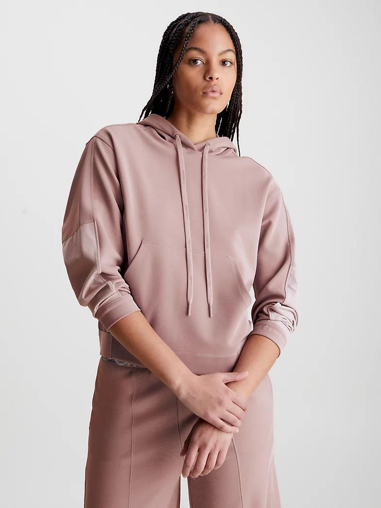 Calvin Klein Calvin Kleın Kadın Kapüşonlu Fermuar Kapamalı Cepli Uzun Kol Pembe Sweatshirt 00GWS3W302-8HR