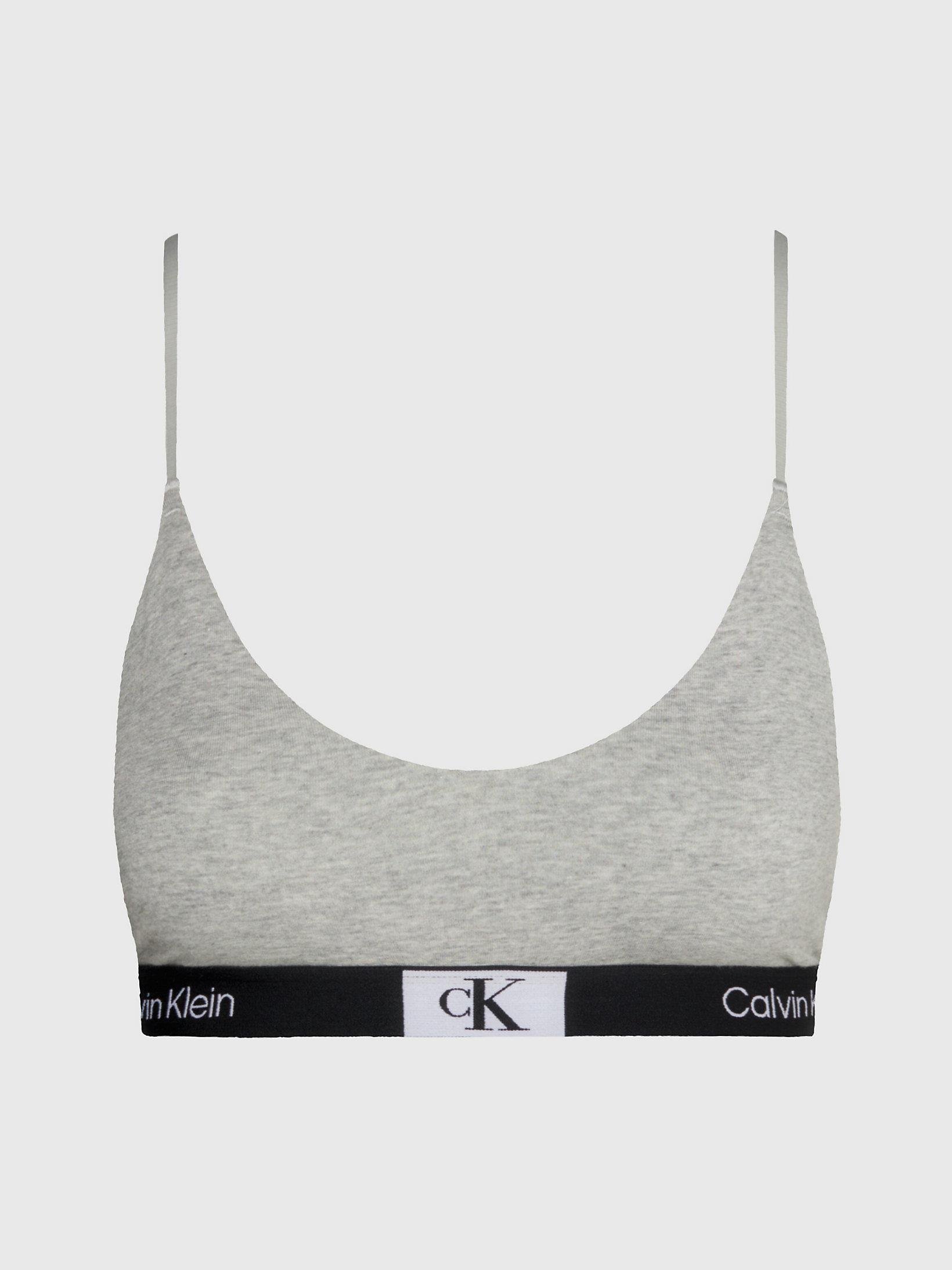 Calvin Klein Calvin Kleın Kadın Marka Logolu Askılı Spor Giyim Günlük Gri Büstiyer 000QF7216E-P7A