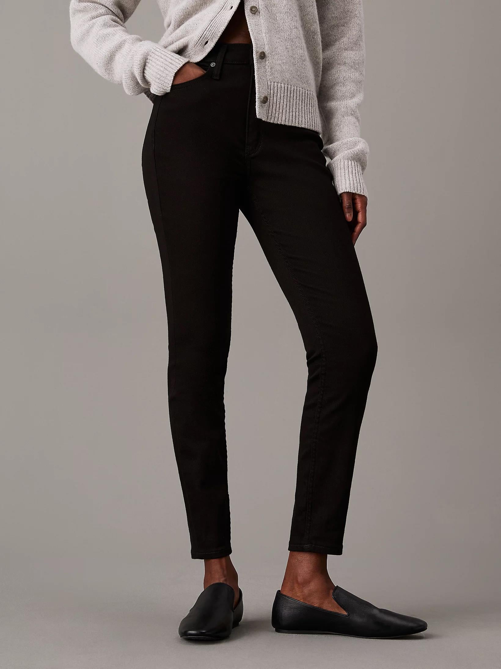 Calvin Klein Calvin Kleın Kadın Yüksek Bel Slim Fit Dar Paça Denim Siyah Jeans K20K207606-1BY