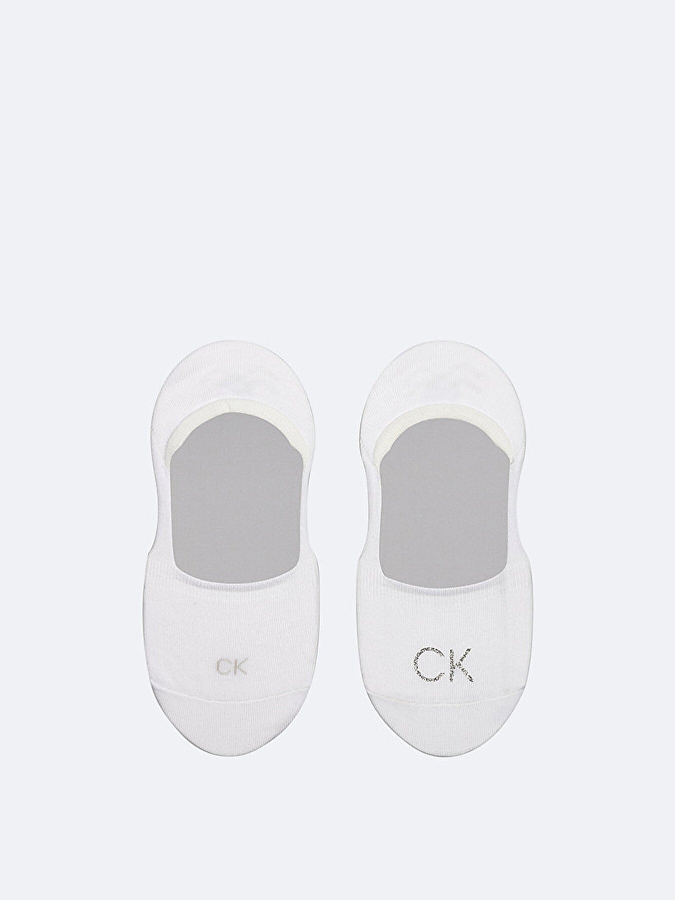 Calvin Klein Calvin Klein Kadın Yumuşak Örme Kumaşlı CK Logo Nakışlı İkili Paket Beyaz Çorap C701228800-003