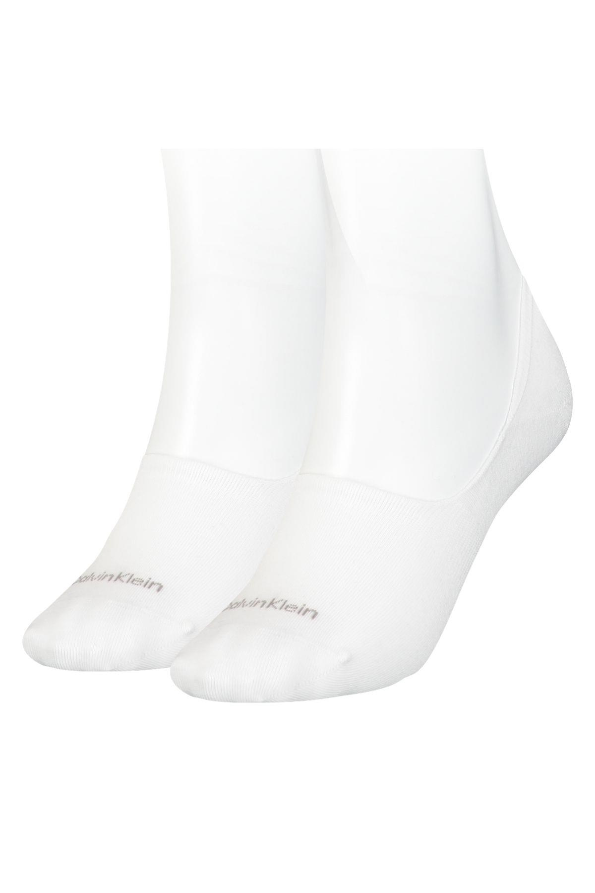 Calvin Klein Calvin Kleın UNISEX %100 Pamuk Dokuma Kumaş Marka Logolu Beyaz Çorap 701218771-002