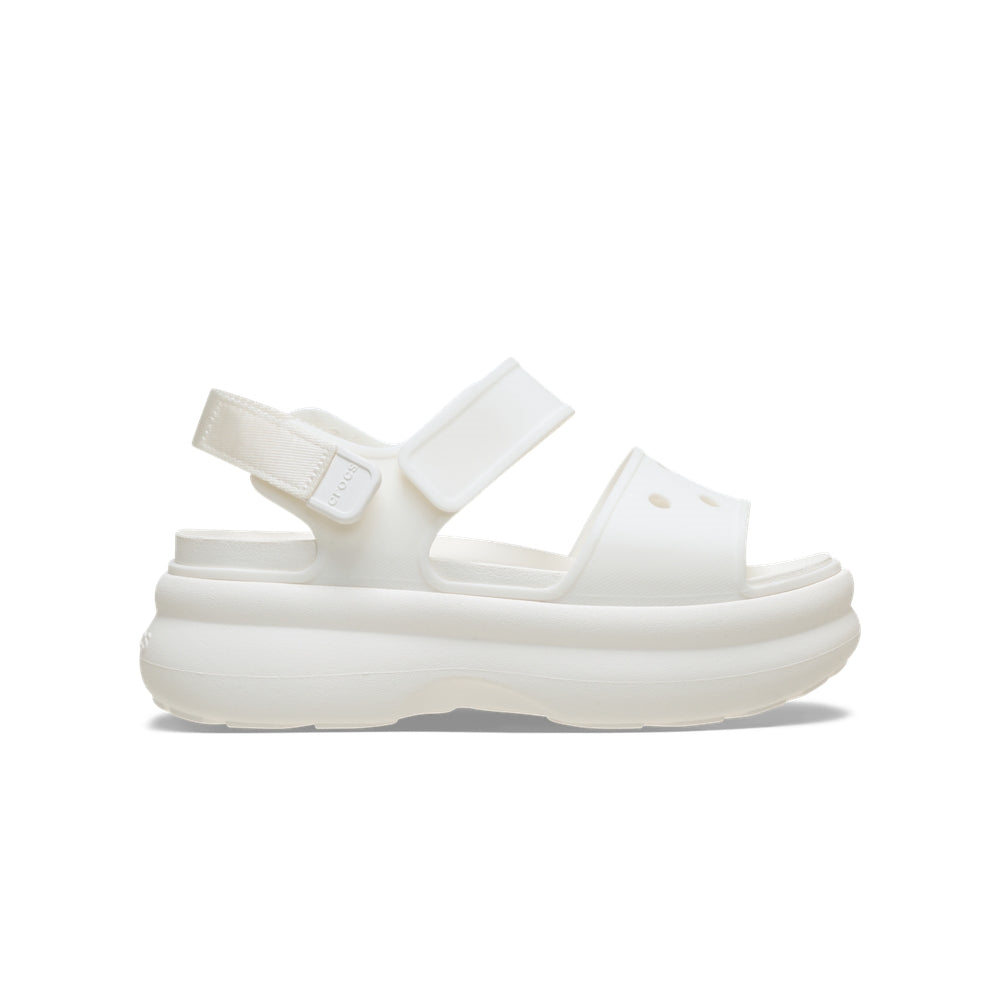 Crocs Crocs Kadın Yüksek Platform Tabanlı Y Kayışlı Beyaz Sandalet 211755-0WV
