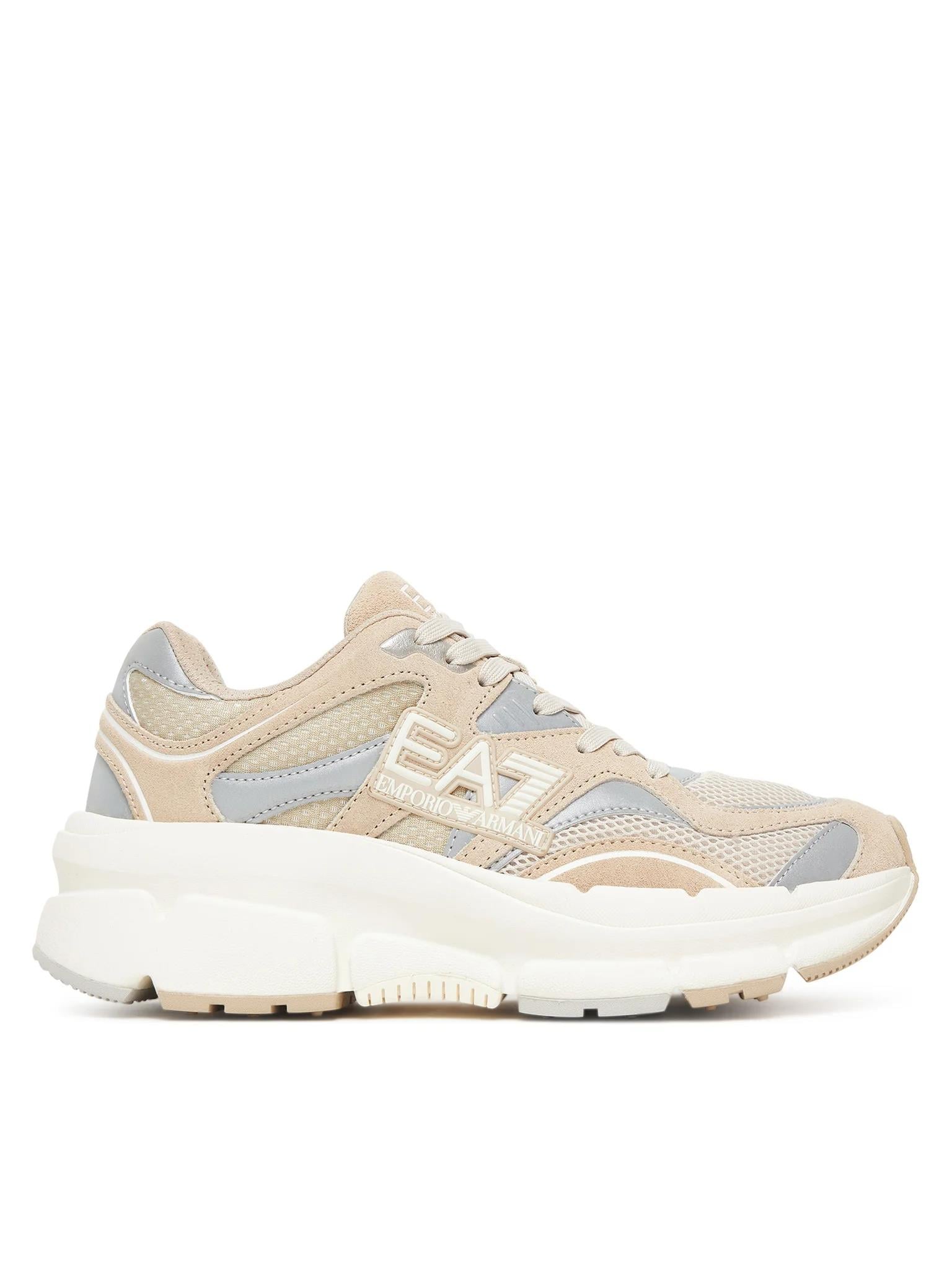 EA7 Ea7 Erkek Konforlu Taban Bağıcıklı Bej Sneaker X8X237 XK425-MZ202