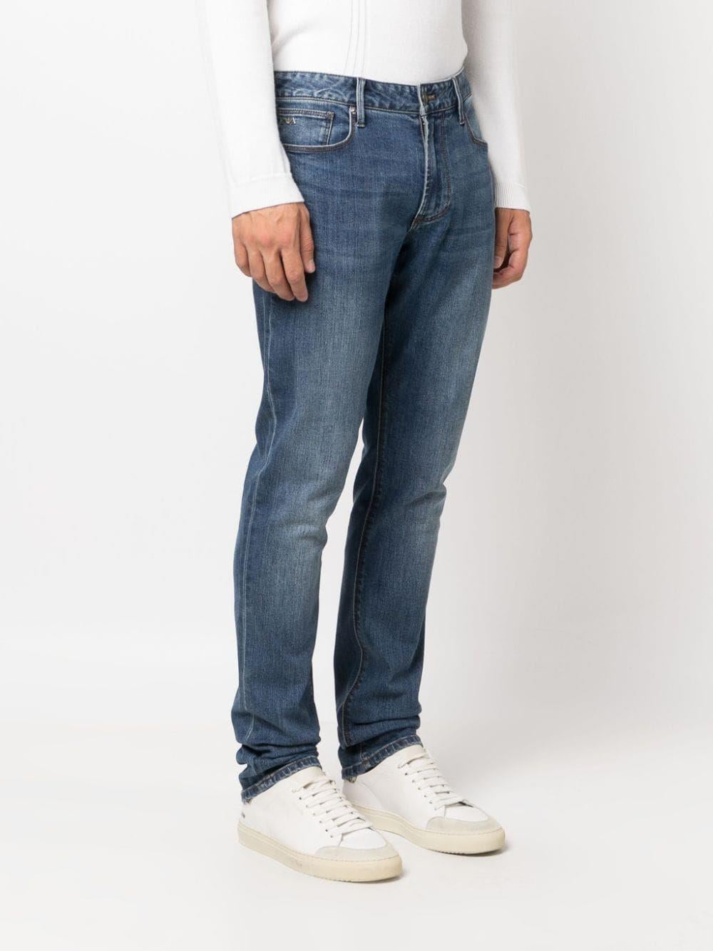 Emporio Armani Emporıo Armani Erkek Denim Cepli Normal Kalıp Günlük Kullanım Mavi Jeans 6R1J06 1DRHZ-0942