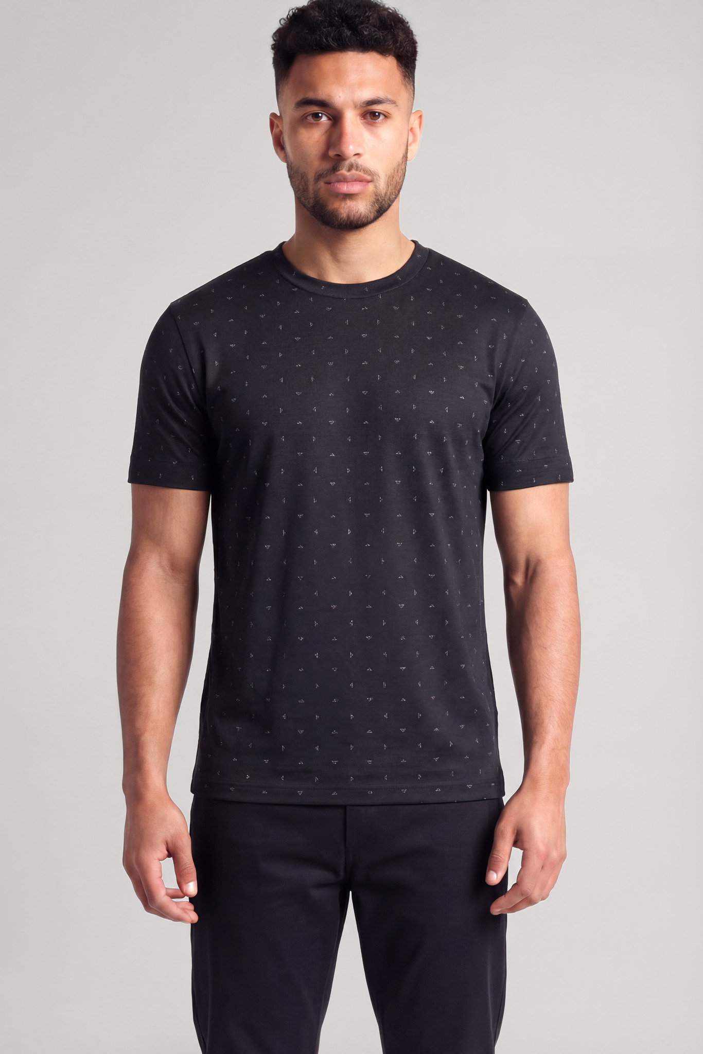 Emporio Armani Emporıo Armani Erkek Desenli Bisiklet Yaka Kısa Kol FB485 T-Shirt EM005270 AF24857-FB485