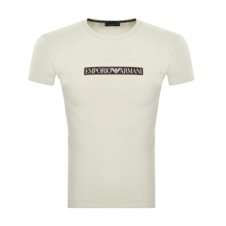 Emporio Armani Emporıo Armani Erkek Dokuma Bisiklet Yaka Kısa Kollu Günlük Bej T-Shirt 111035 3F517-12311