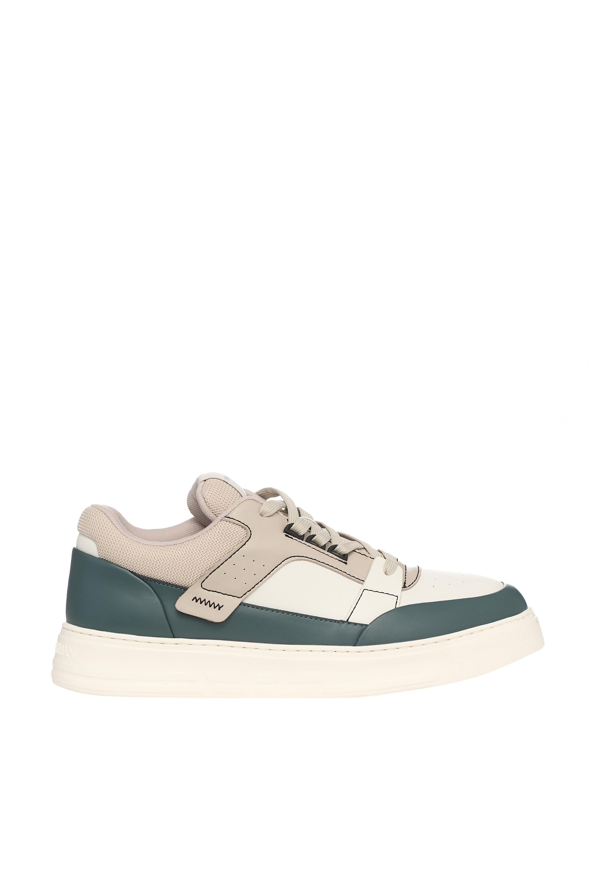 EMPORIO ARMANI Emporıo Armani Erkek Düz Taban Kırmızı İşaret Ve Kalp Desenli Çok Renkli Sneaker X4X688 XR333-U568
