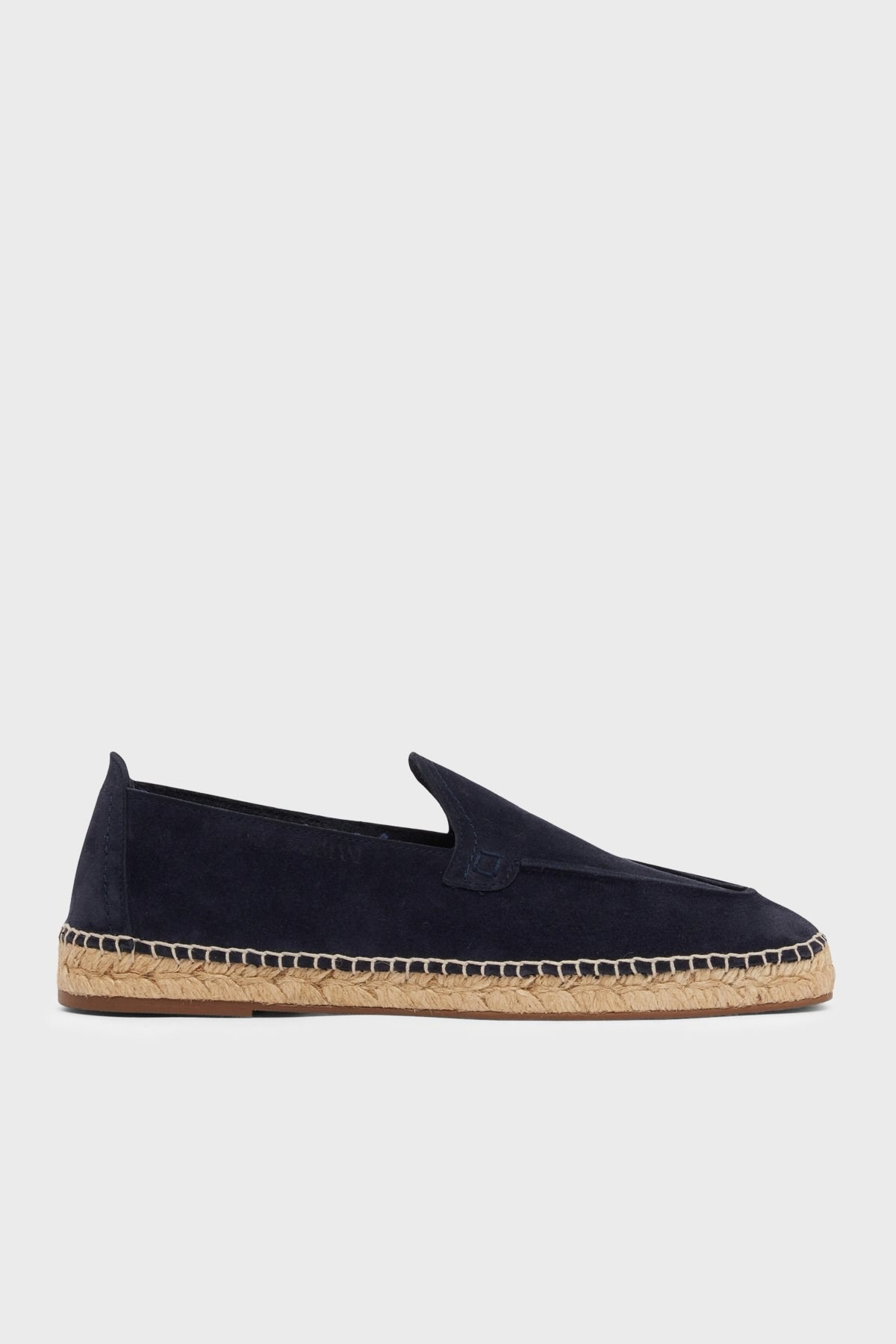 Emporio Armani Emporıo Armani Erkek Kadife Süet Lacivert Sandalet EM005854 AF23967-UB117