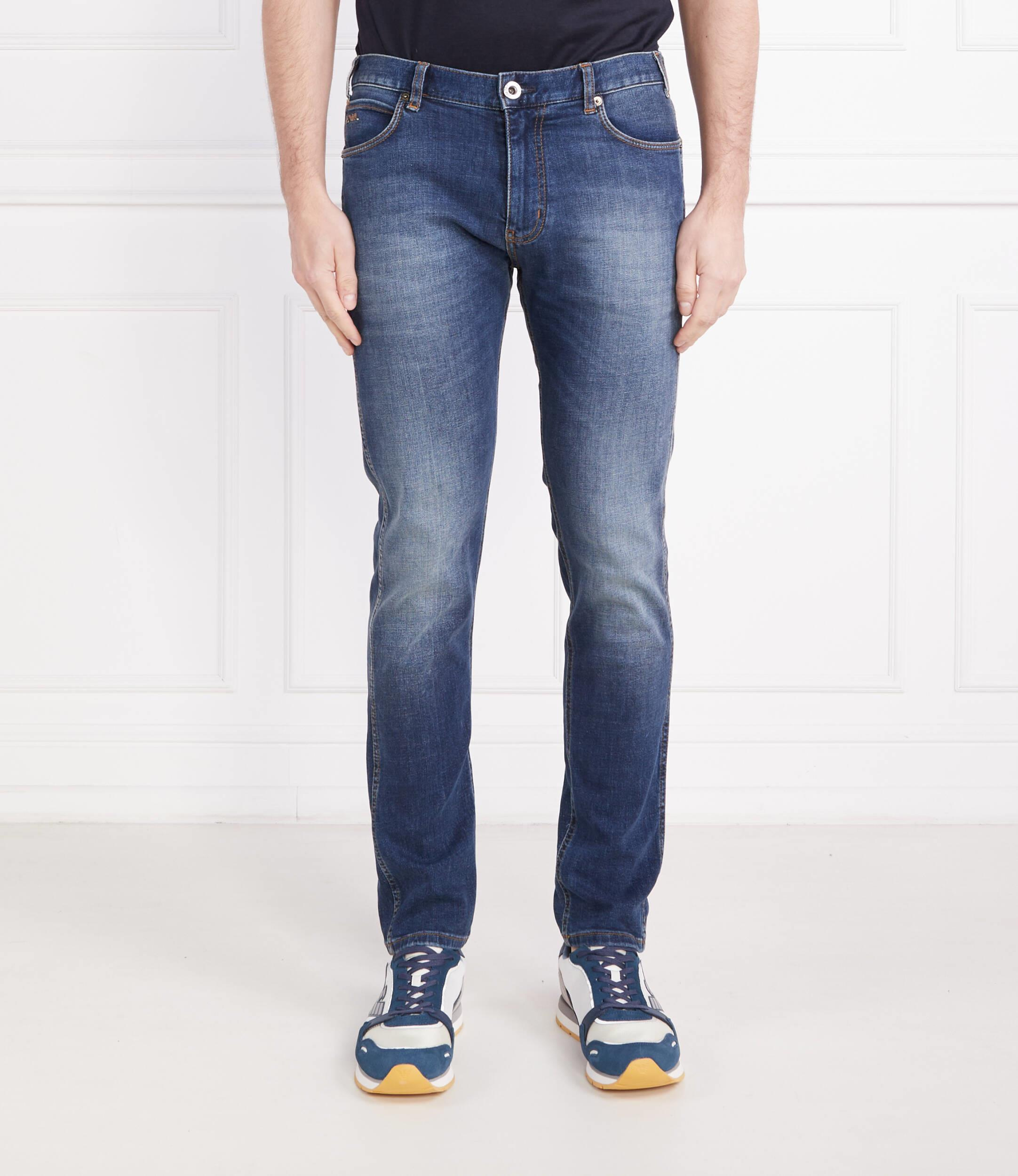 Emporio Armani Emporıo Armani Erkek Logolu 5 Cepli Denim Mavi Jeans 3R1J16 1D0BZ-0942