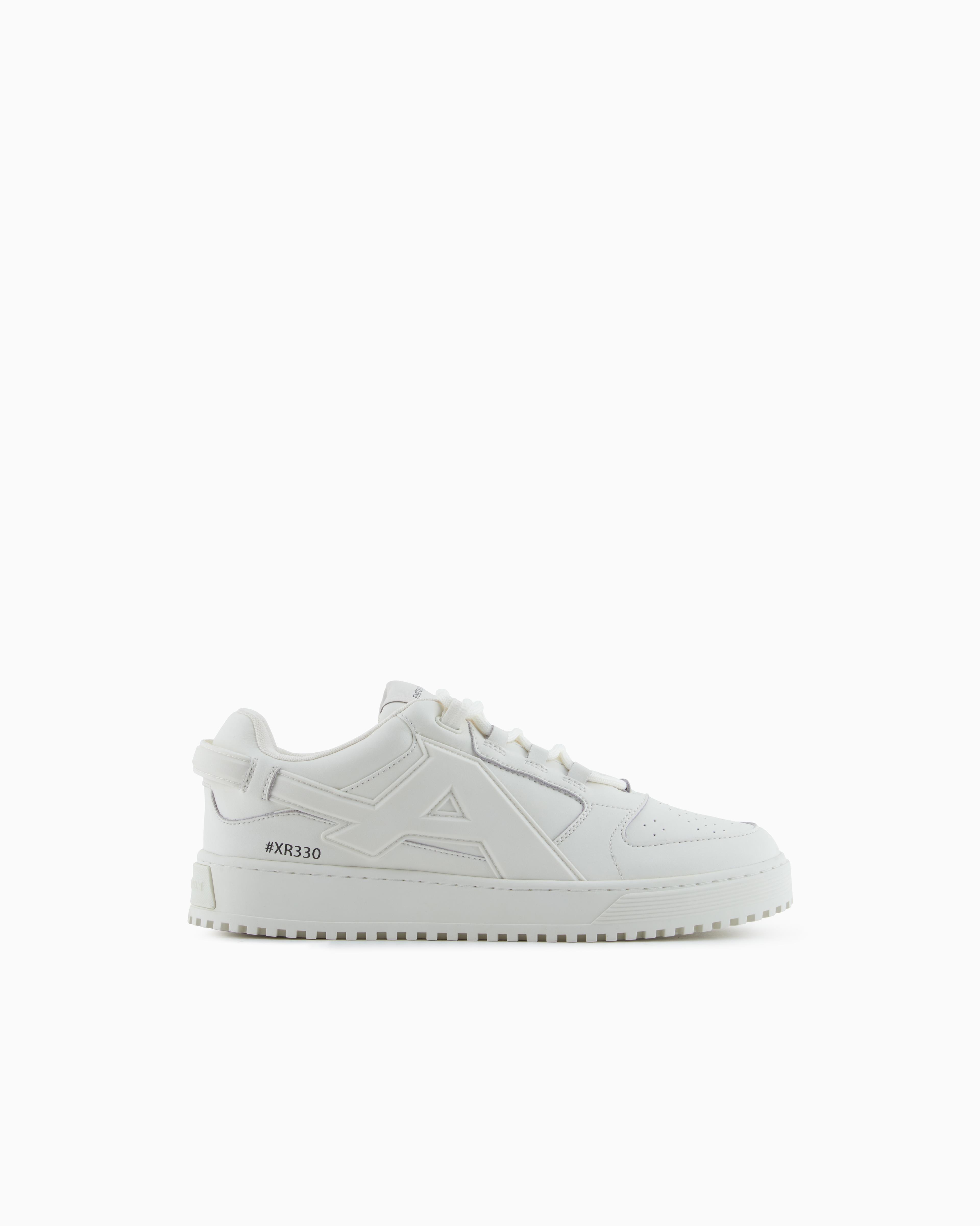 Emporio Armani Emporıo Armani Erkek Logo İmzalı Nefes Alabilir Üst Yüzey Rahat Taban Deri Beyaz Sneaker EM003670 AF19554-U0011