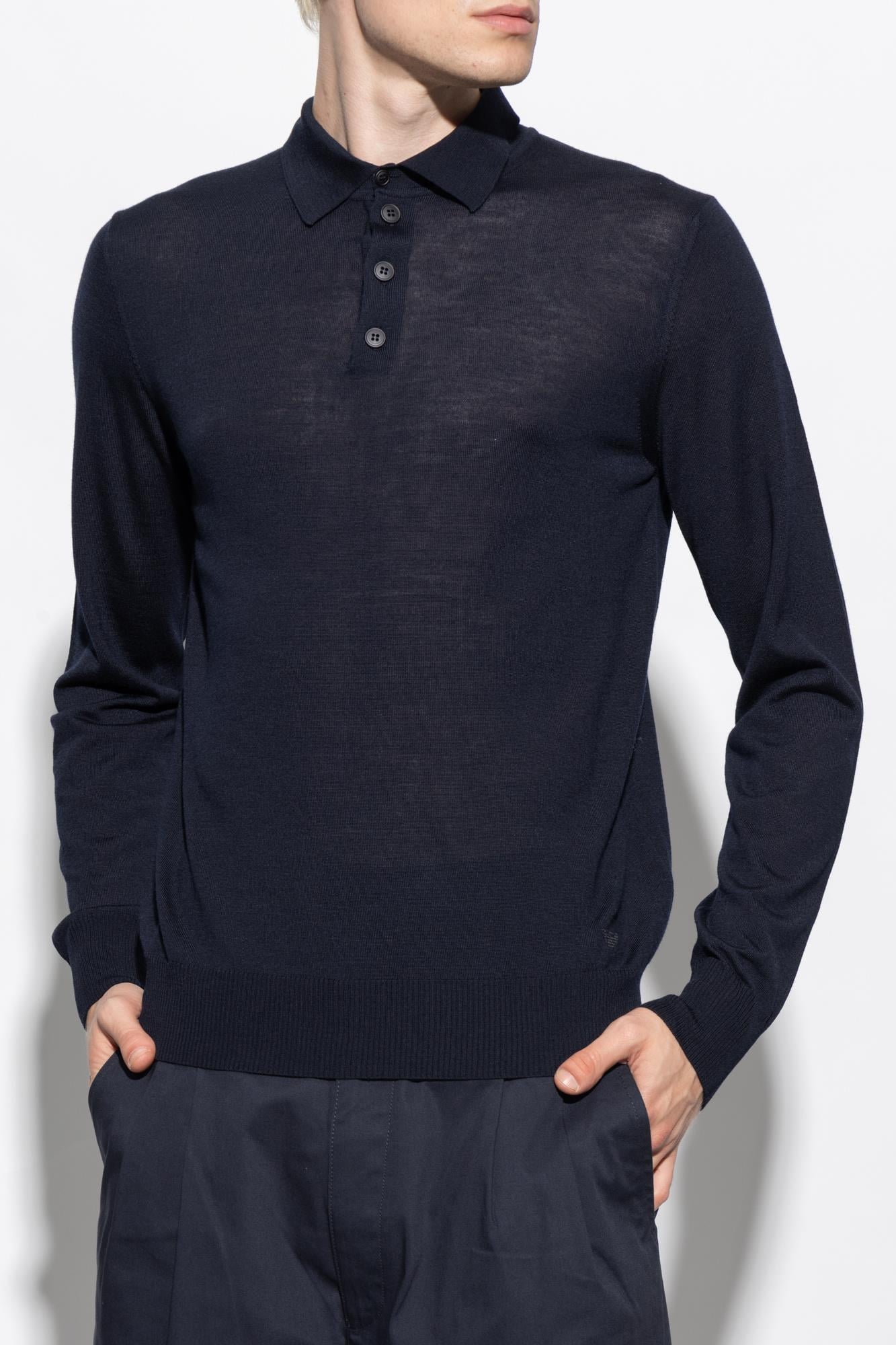 Emporio Armani Emporıo Armani Erkek Marka Logolu Uzun Kollu Slim Fit Lacivert Kazak 8N1F43 1M67Z-0922