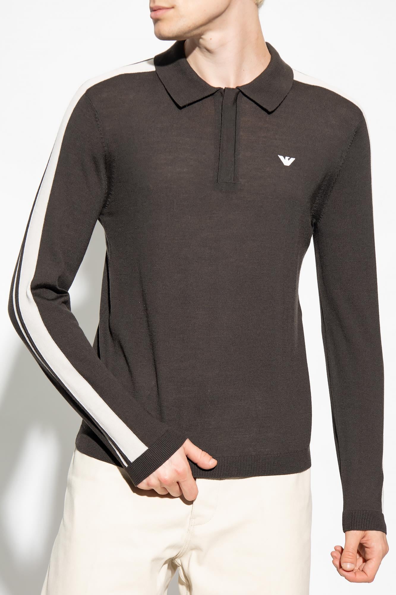 Emporio Armani Emporıo Armani Erkek Marka Logolu Uzun Kollu Rahat Kahverengi Kazak 6R1MU1 1MMHZ-05A6