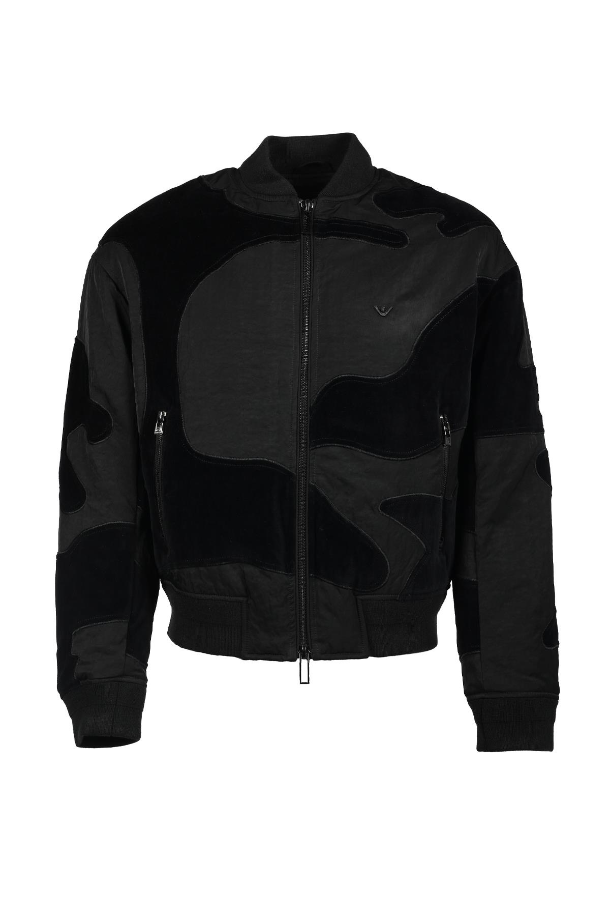Emporio Armani Emporıo Armani Erkek Marka Logo Detaylı Fermuarlı Çok Cepli Siyah Mont 6R1B99 1NIMZ-0999