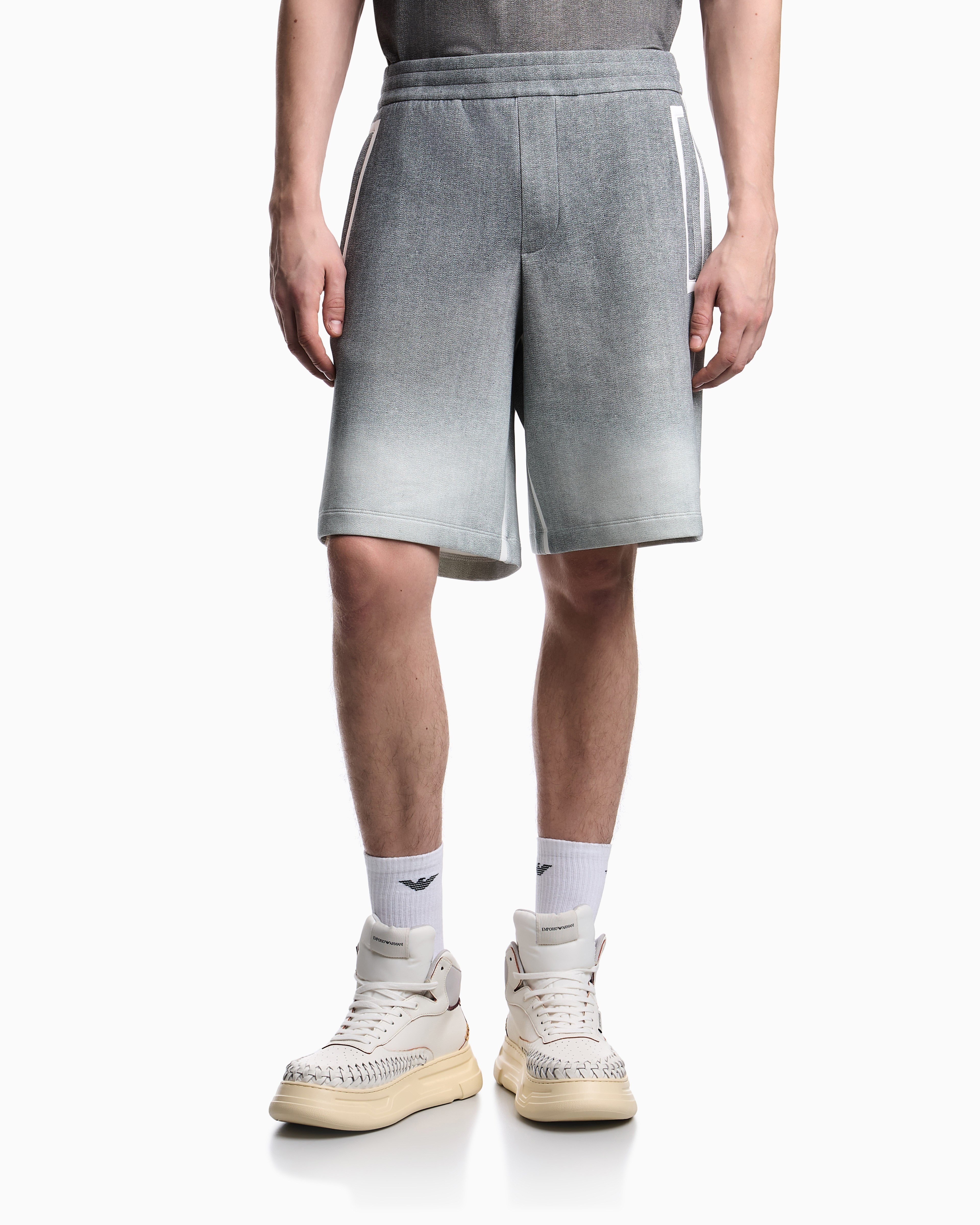 Emporio Armani Emporıo Armani Erkek Normal Kesim Elastik Bel Bantlı Çift Jarse Kumaş Gri Şort & Bermuda EM005193 AF10013-FB488
