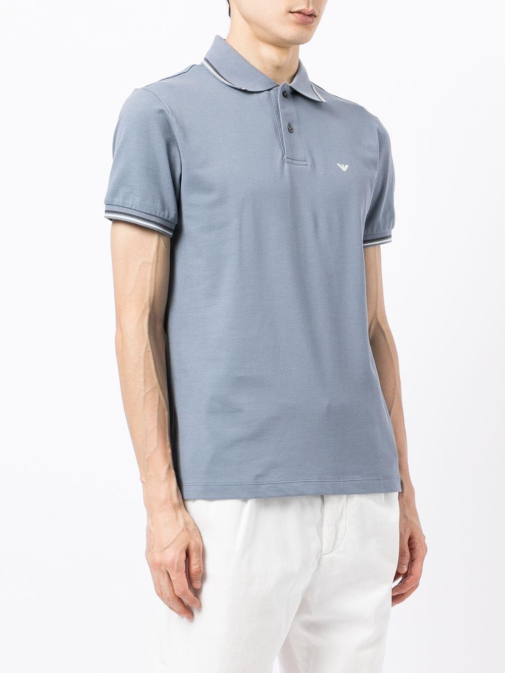 Emporio Armani Emporıo Armani Erkek Pamuklu Polo Yaka Kısa Kollu Günlük Kullanım Mavi1 Polo Yaka T-Shirt 8N1FB4 1JPTZ-0638