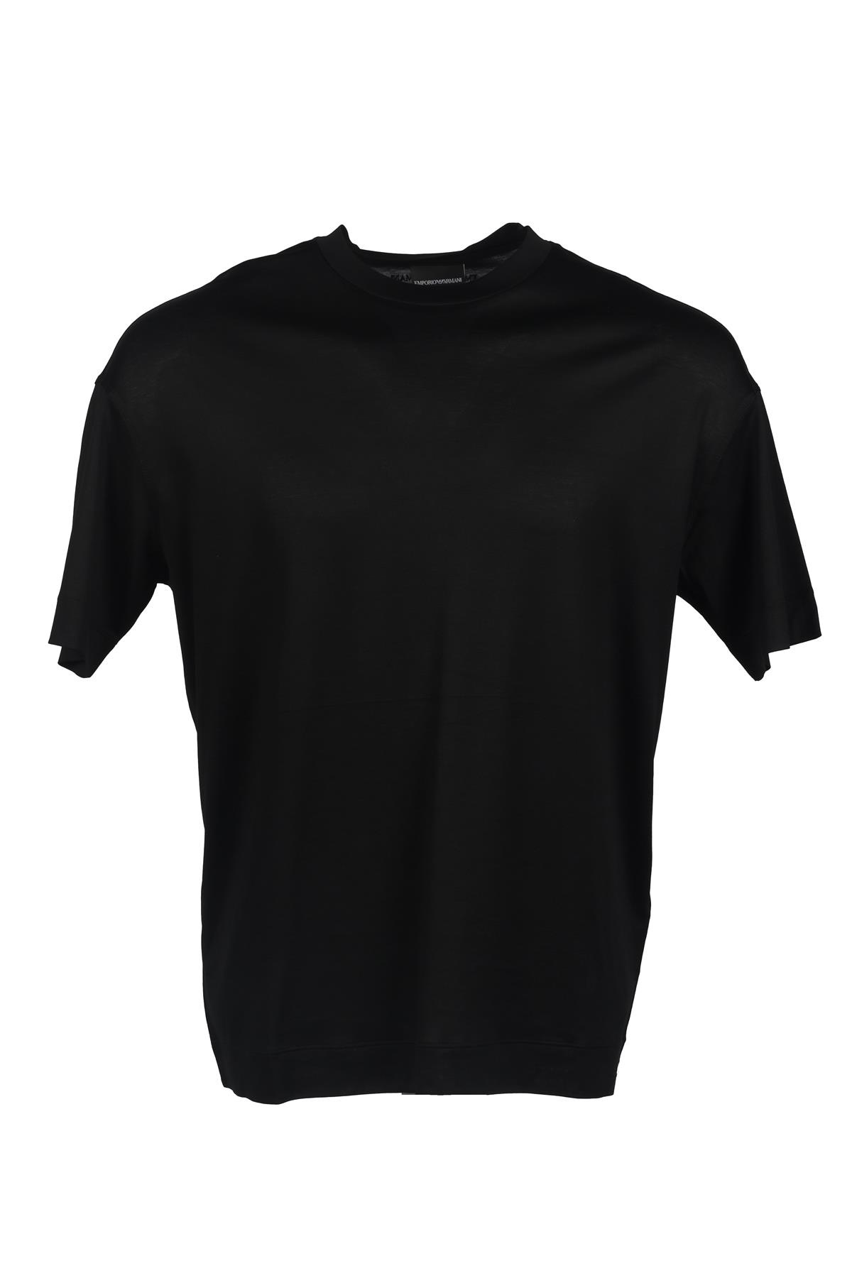 Emporio Armani Emporıo Armani Erkek Pamuklu Kısa Kollu Yuvarlak Yaka Siyah T-Shirt 6R1TB3 1JUVZ-0999