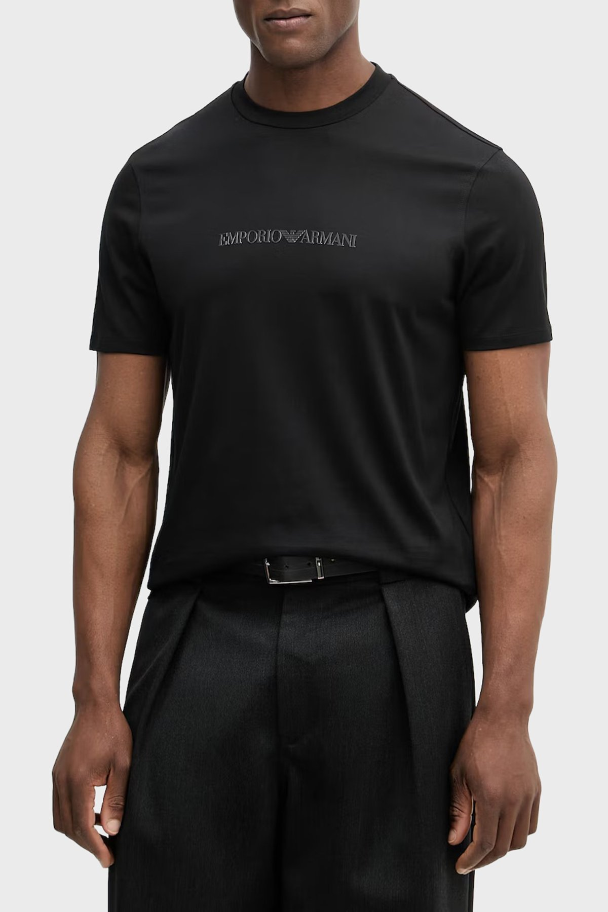 Emporio Armani Emporıo Armani Erkek Regular Fit Logo Detaylı Pamuklu Kısa Kollu Siyah T-Shirt EM004583 AF13669-MC540