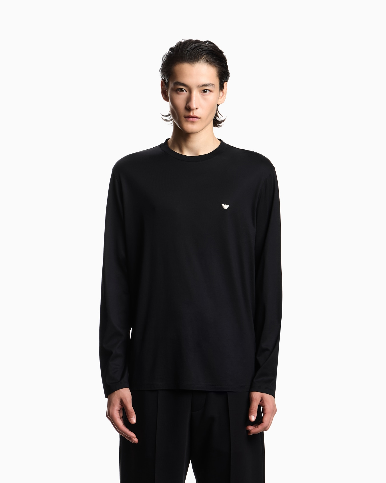 Emporio Armani Emporıo Armani Erkek Slim Fit Bisiklet Yakalı Uzun Kollu Siyah Sweatshirt EM004591 AF13747-UC001