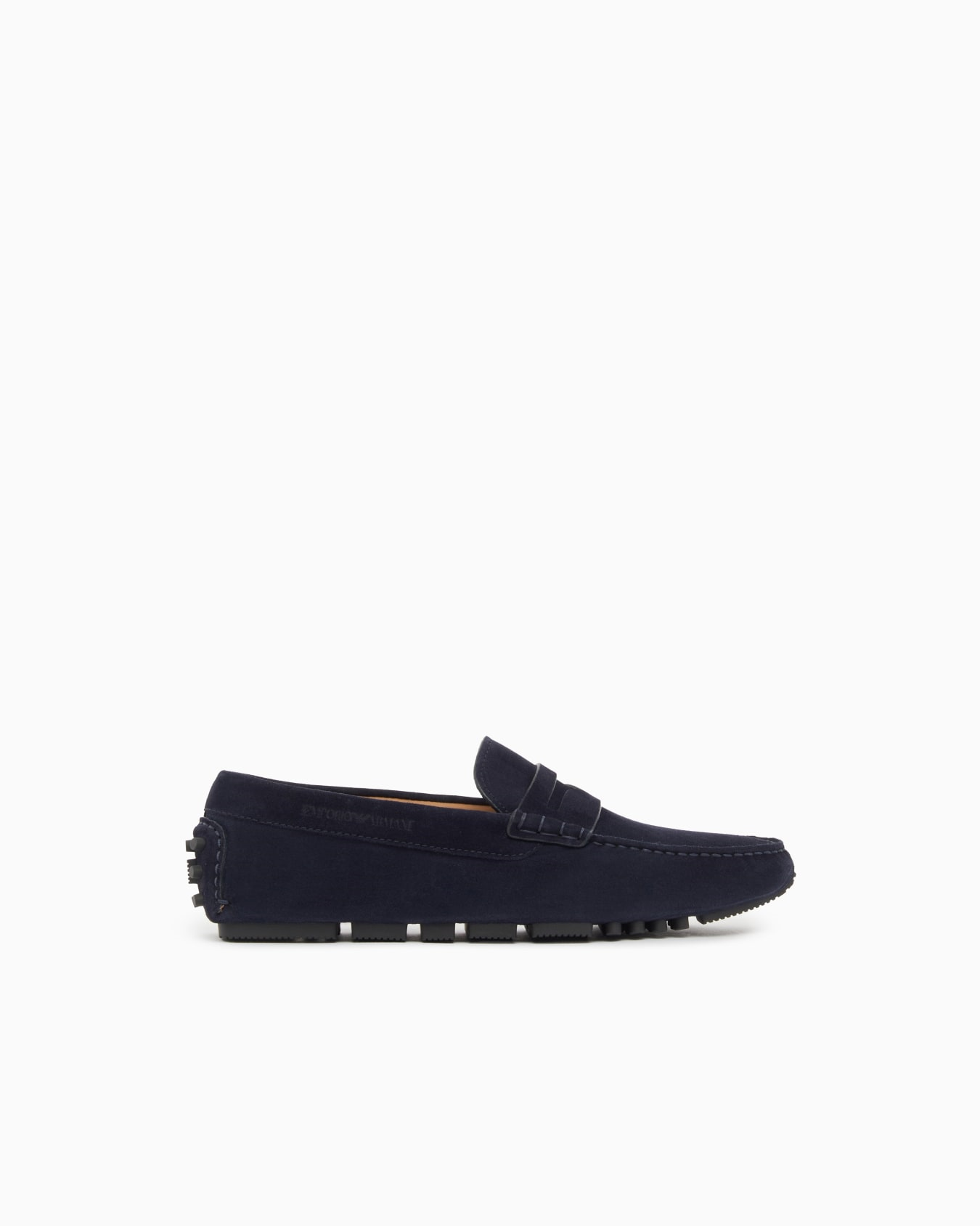 Emporio Armani Emporıo Armani Erkek Süet Deri Bağcıksız Günlük Kullanım Lacivert Ayakkabı EM003731 AF19687-UB117