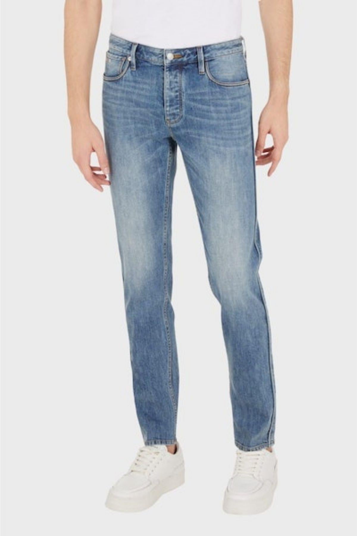 Emporio Armani Emporıo Armani Erkek Yüksek Bel Düz Model Denim Rahat Kulanım 0943 Jeans 6R1J75 1DQSZ-0943
