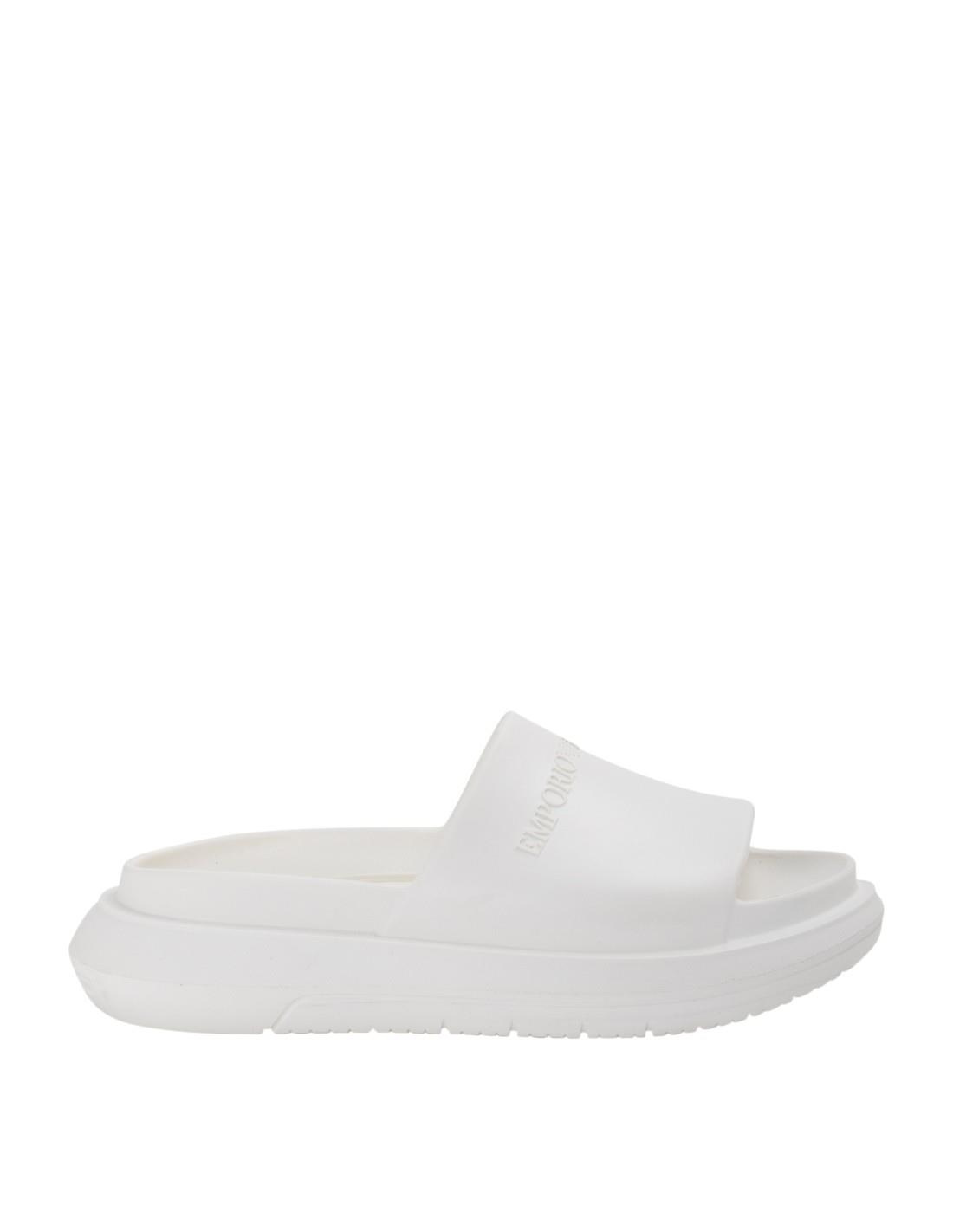 Emporio Armani Emporıo Armani Erkek Yüksek Taban Logolu Günlük Beyaz Terlik X4P134 XD405-00894