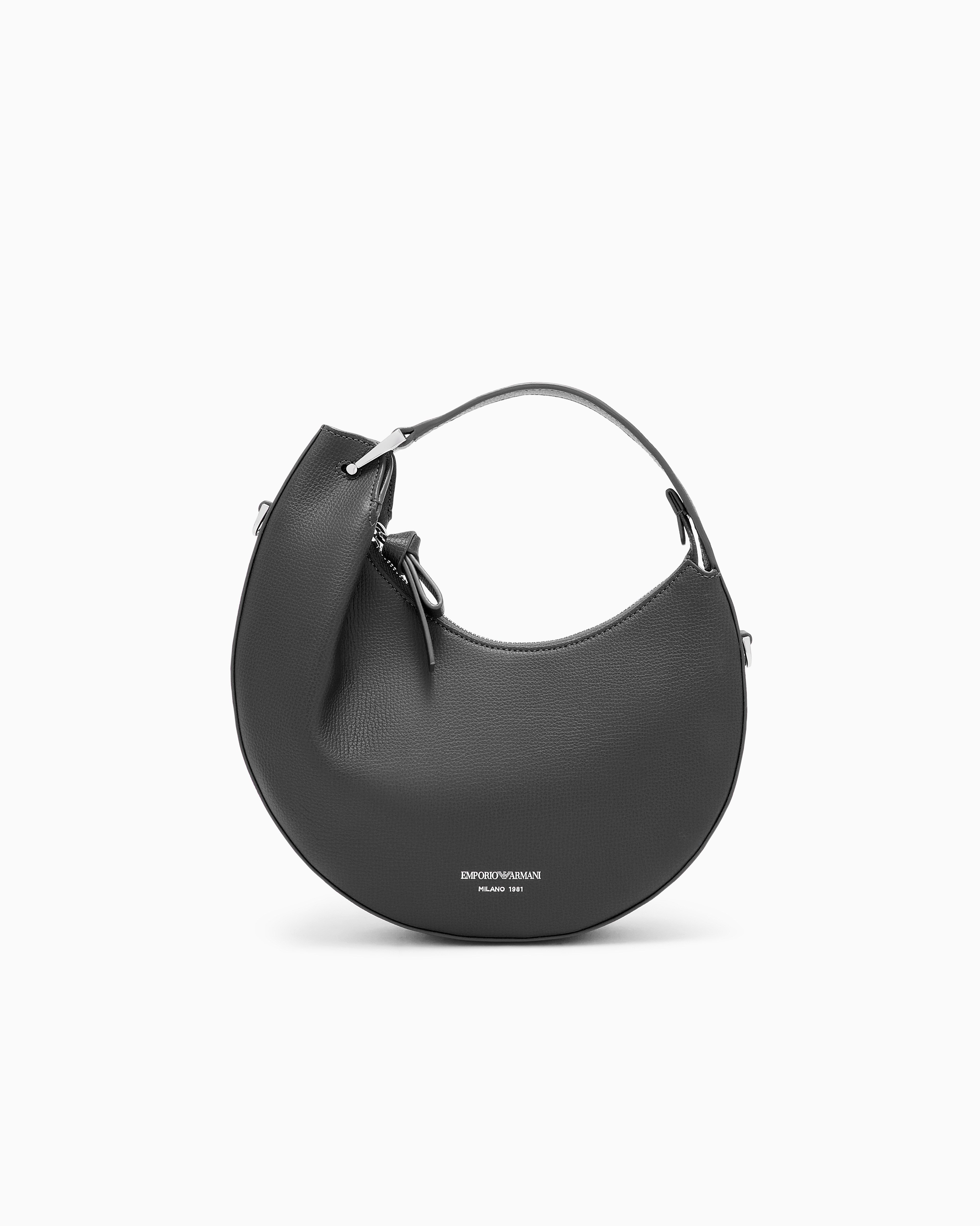Emporio Armani Emporıo Armani Kadın Çıkarılabilir Omuz Askılı Dokulu Deri Yüzeyli Mini Siyah Omuz Çantası EW005671 AF29459-UC001