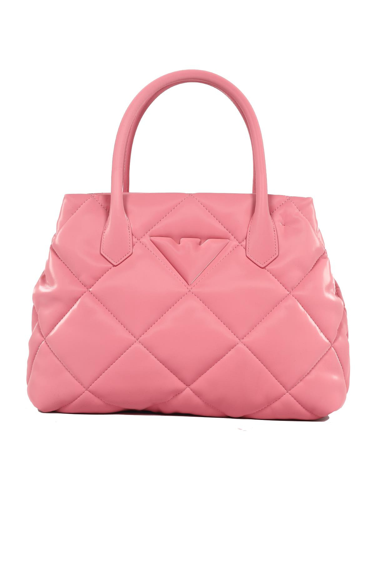 Emporio Armani Emporıo Armani Kadın Logolu Deri Fermuarlı Günlük Kullanım Pembe Omuz Çantası Y3D269 YWE7E-80062