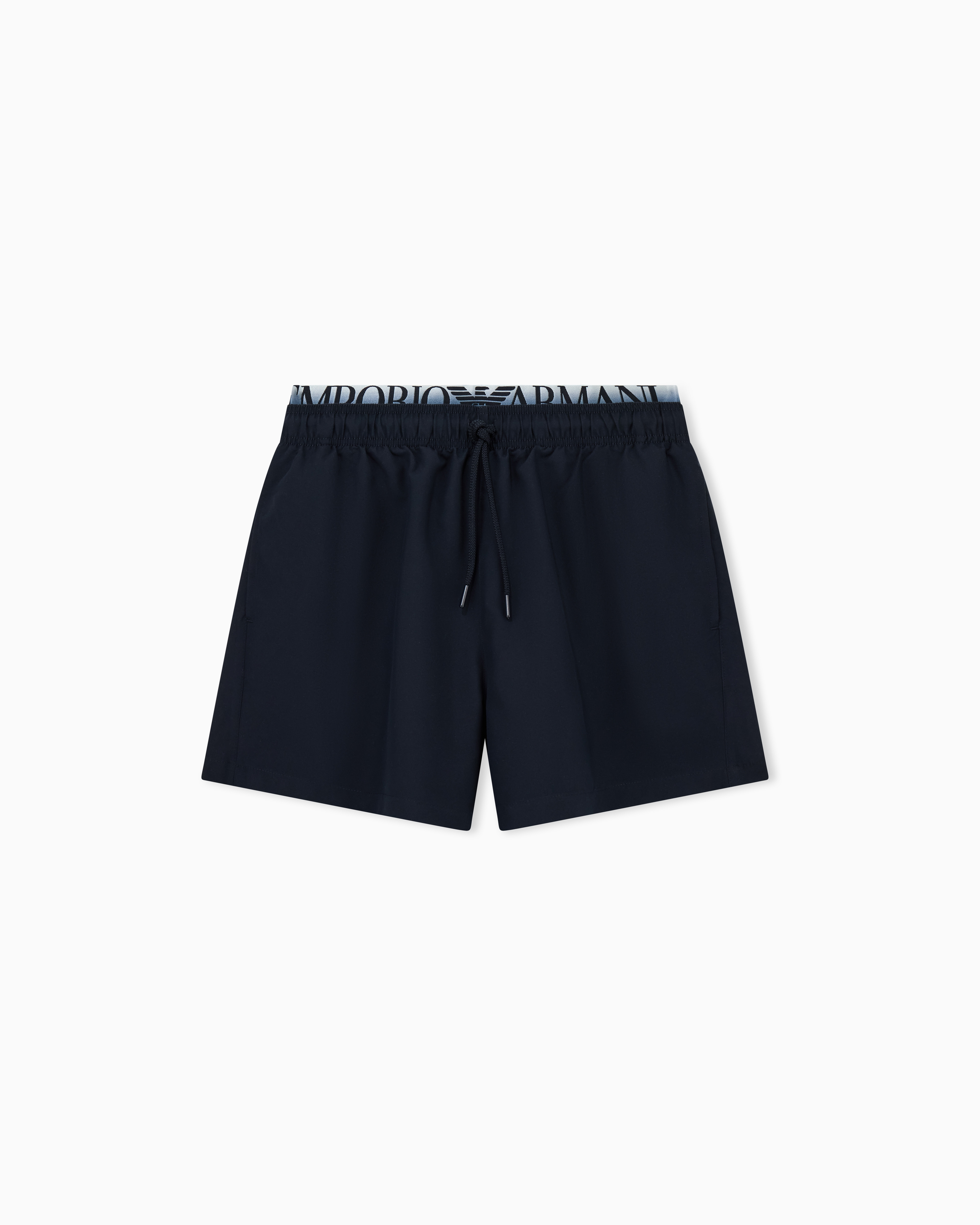 Emporio Armani Emporıo Body Erkek Beli Lastikli İp Bağlamalı Regular Fit Lacivert Deniz Şortu EM000686 AF20432-UB102
